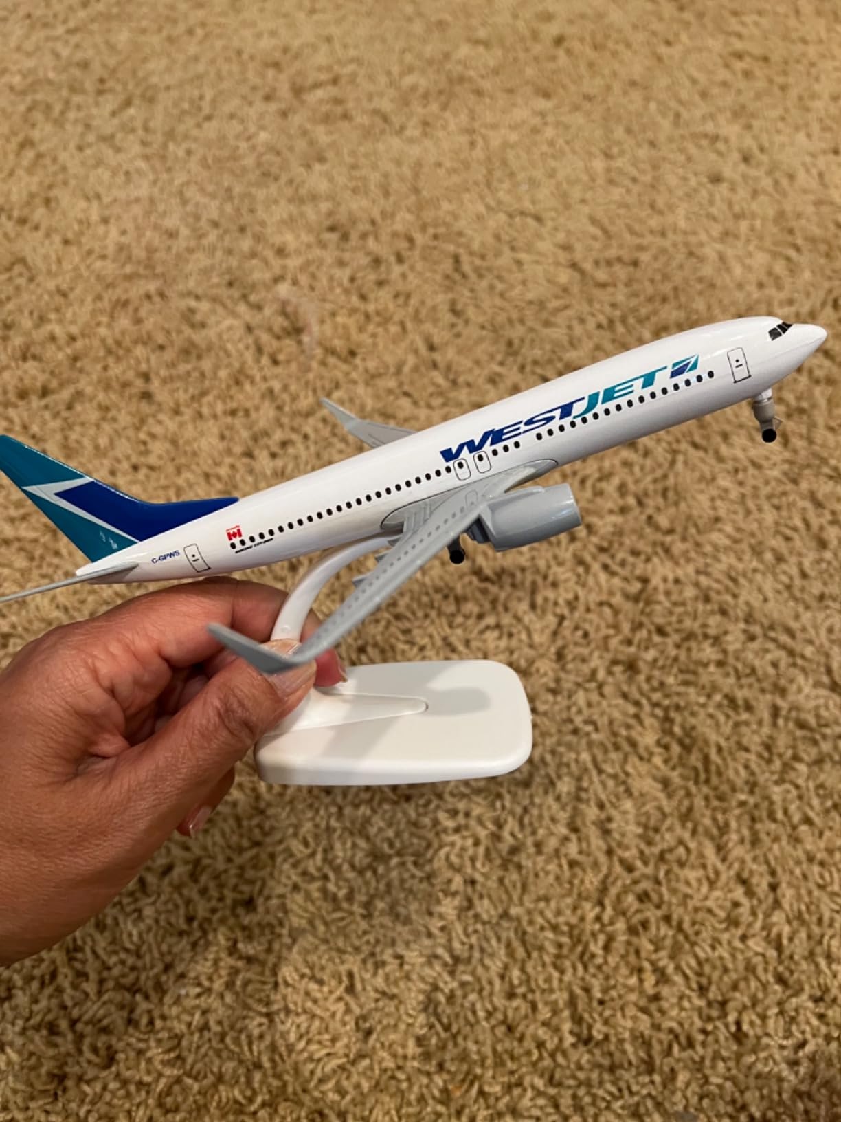 1/300 EC 737 Diecast Metal Airplane Model Kit (7.8 inch L) for Boeing 737 Plane Model with Display Stand customer photo 2