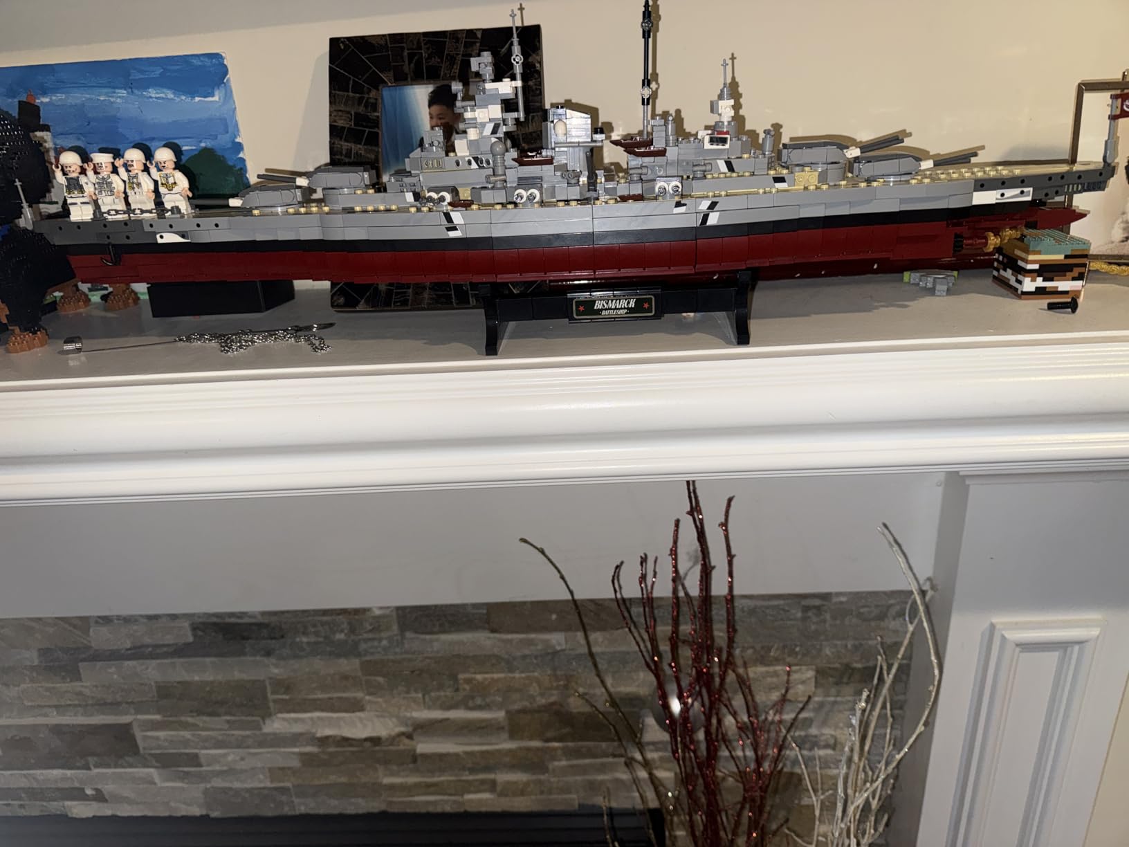 WW2 Military Queen Elizabeth Battleship Building Set, Large-Sized Warship, A Gift Compatible with Lego for Adult Collection (2277 Pcs) customer photo 2