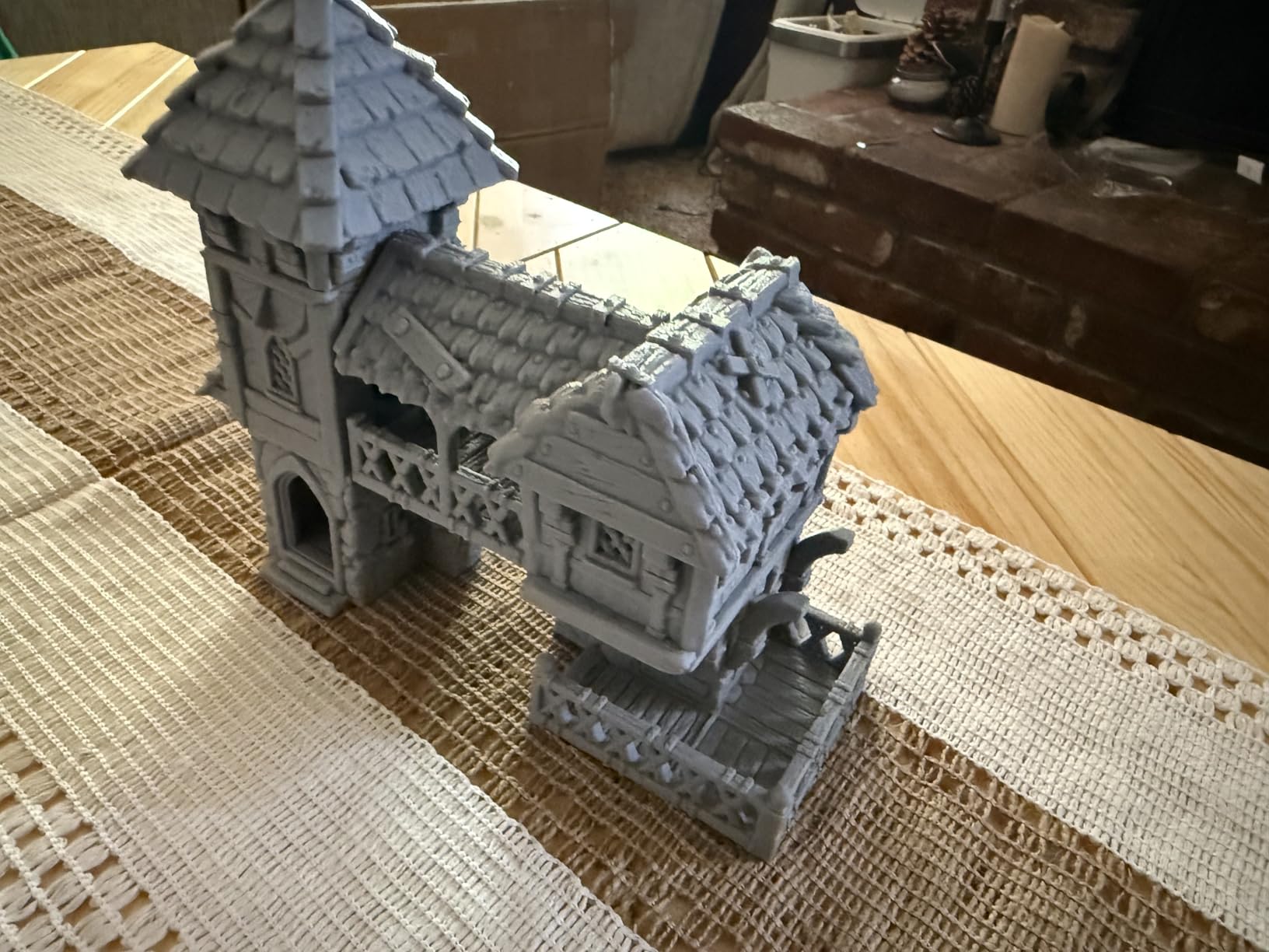 Unpainted 3D Printed Tabletop RPG Terrain - 25 Scale Map Props for Trench Crusade & DND Bundle, Gable Roof Medieval Residence Scenery - Medieval Village F (AF1124F) customer photo 1