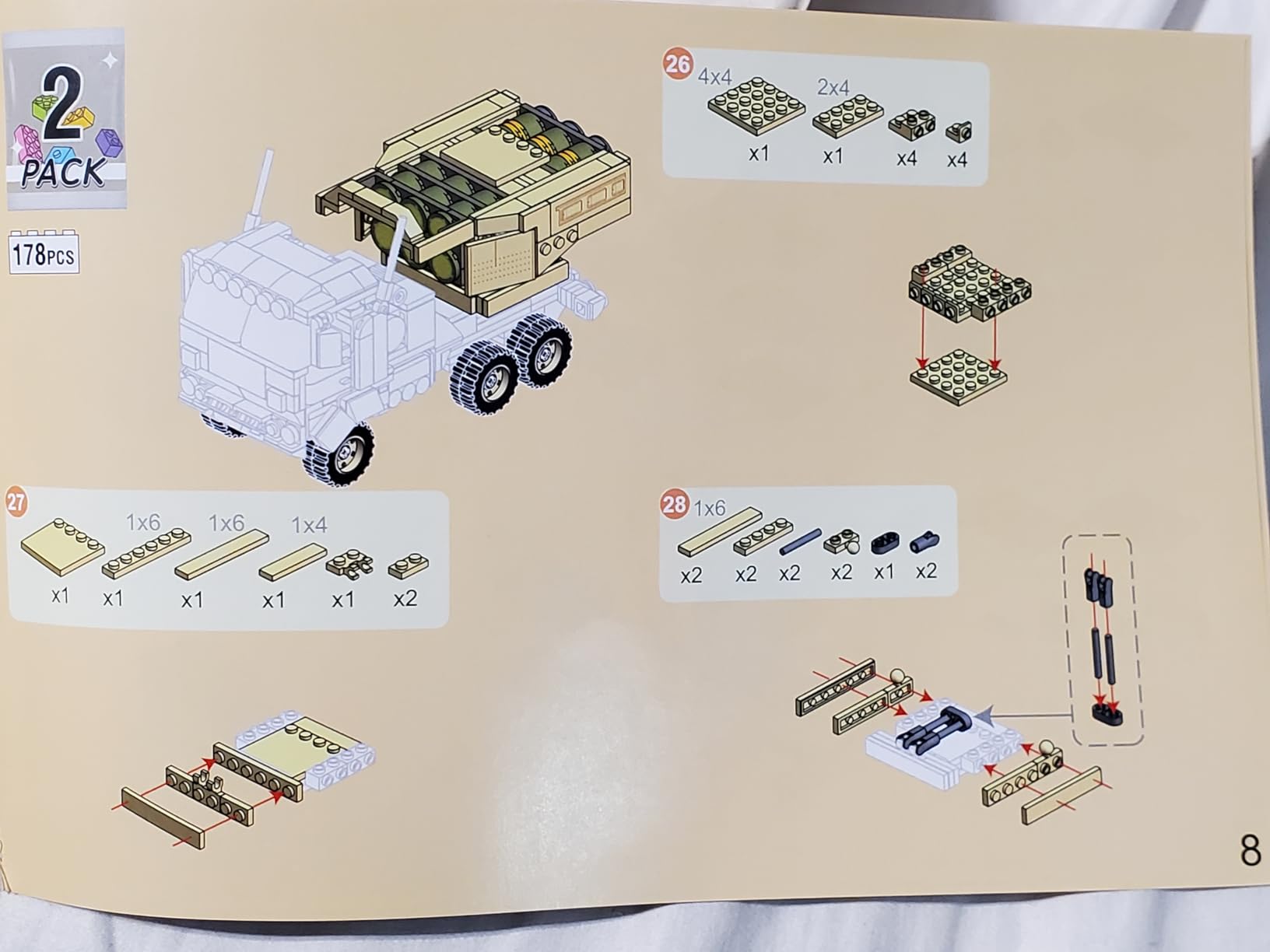 ArtorBricks M142 HIMARS Military Building Set - 443-Piece Modular Rocket Launcher Model Kit with 6x6 Chassis & Rotating Launcher for Collectors & Hobbyists customer photo 2