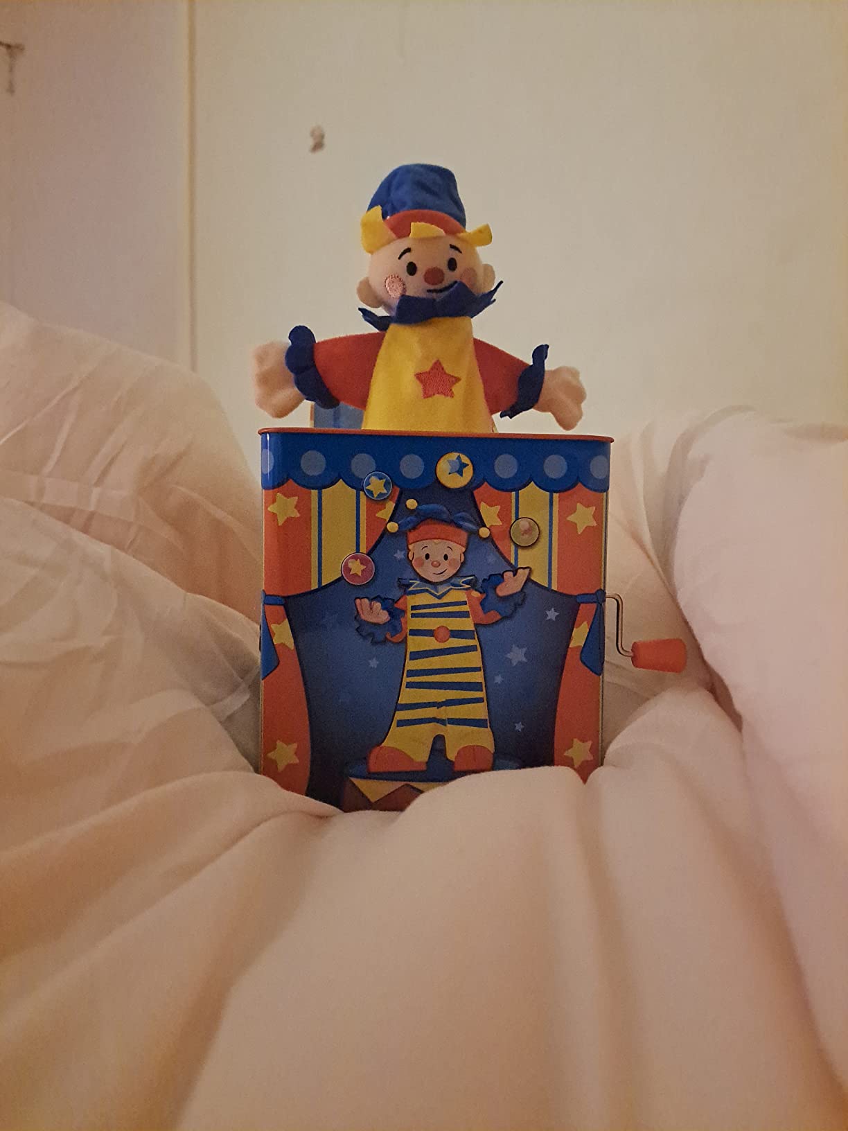 Silly Circus Jack in the Box - Classic Children's Musical Toy - Colorful Embossed Tin Box and Friendly Plush - Age 18 months and Up customer photo 2