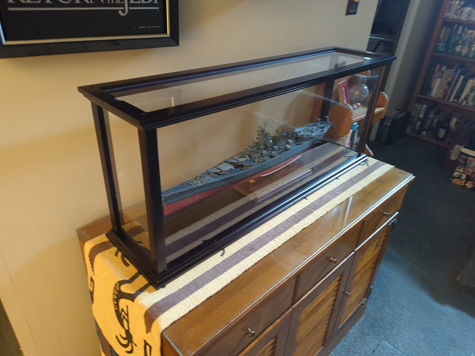 Old Modern Handicrafts Display Case for Cruise Liner -with Plexiglass Panels - Maximum Inside Dimension of 35.5 L x 7.12 W x 13.5 H inches customer photo 1