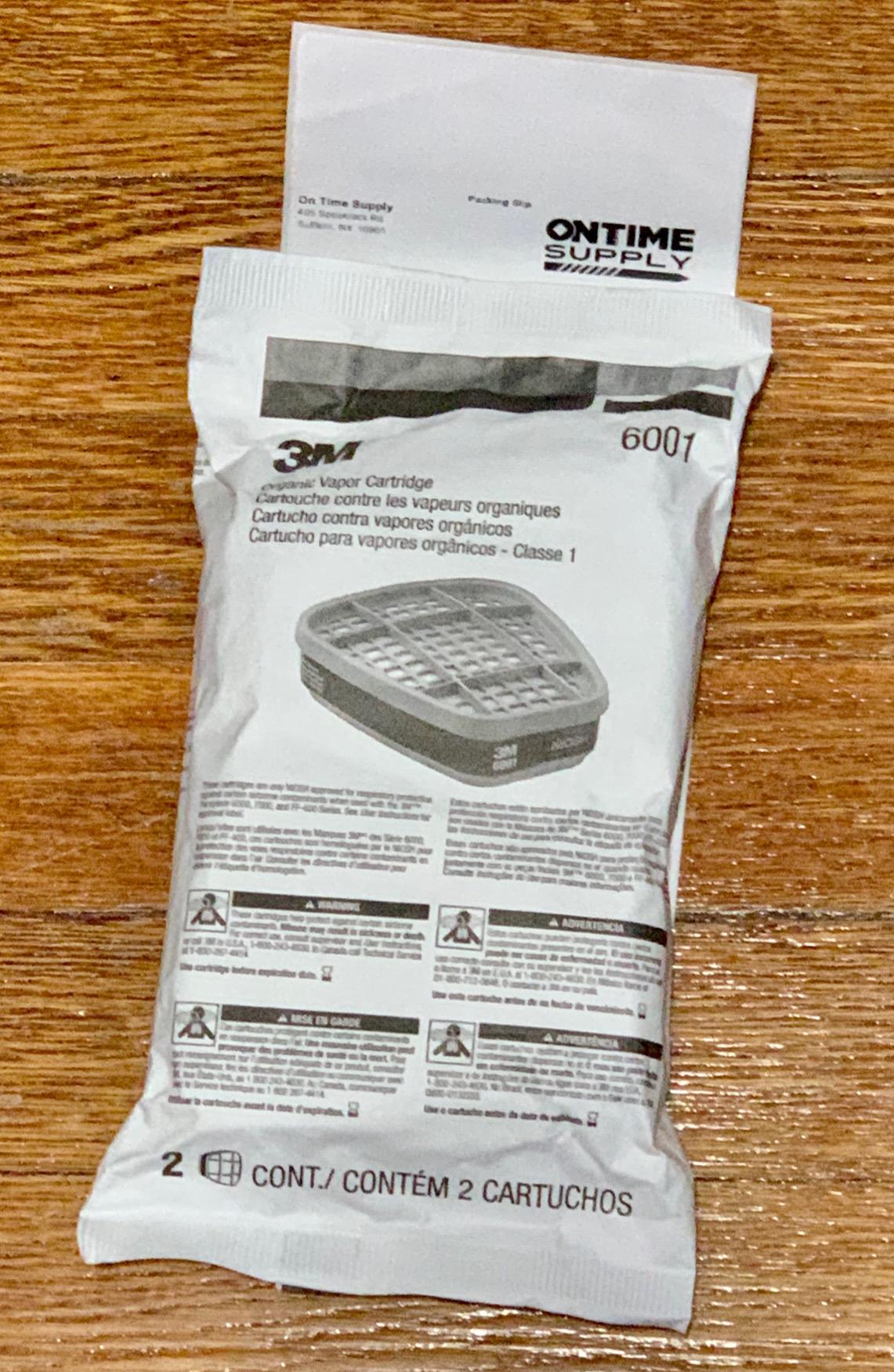 3M Performance Organic Vapor Replacement Cartridges, 1 Pair, Use With Any 3M Bayonet Mount Respirator, For Vapors From Certain Paint Spraying, Adhesives, Sealants, Solvents & Pesticides (6001P1-DC) customer photo 1