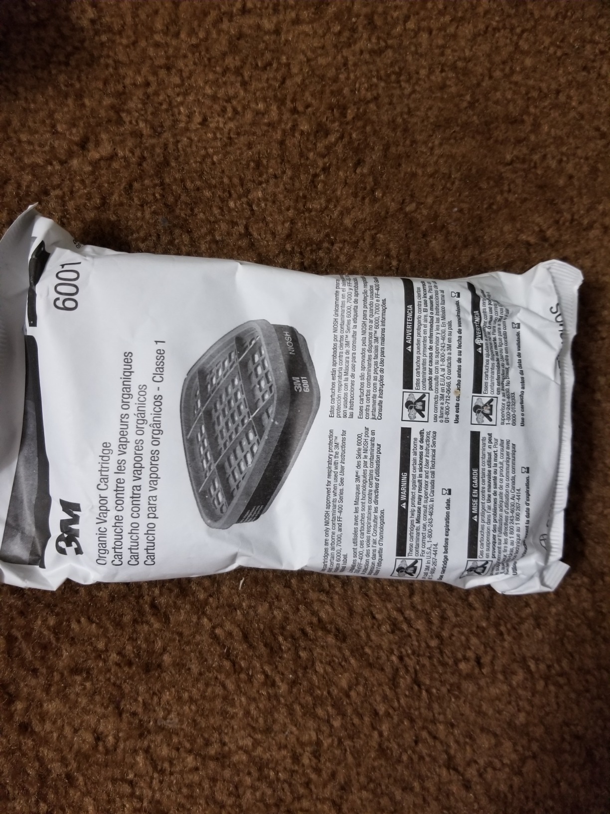 3M Performance Organic Vapor Replacement Cartridges, 1 Pair, Use With Any 3M Bayonet Mount Respirator, For Vapors From Certain Paint Spraying, Adhesives, Sealants, Solvents & Pesticides (6001P1-DC) customer photo 2