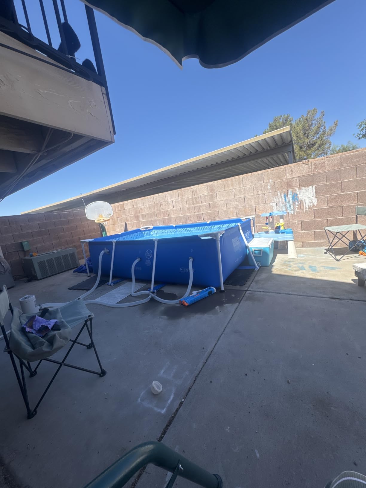 INTEX Rectangular Frame 14 ft 9 in x 7 ft 3 in x 33 in Above Ground Pool, Swimming Pool with Steel Frame, Pump Not Included customer photo 1