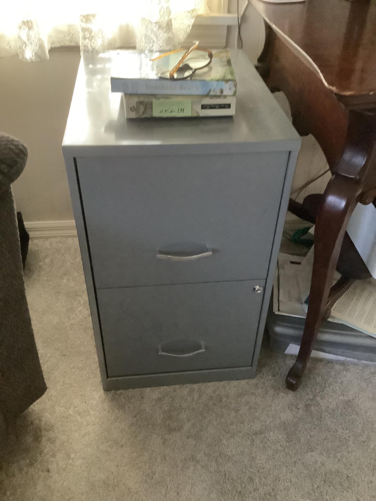 NuSparc 2 Drawer Locking Filing Cabinet, Pre-Assembled Steel Construction, Space-Saving Design for Home and Small Office, Letter-Size customer photo 1