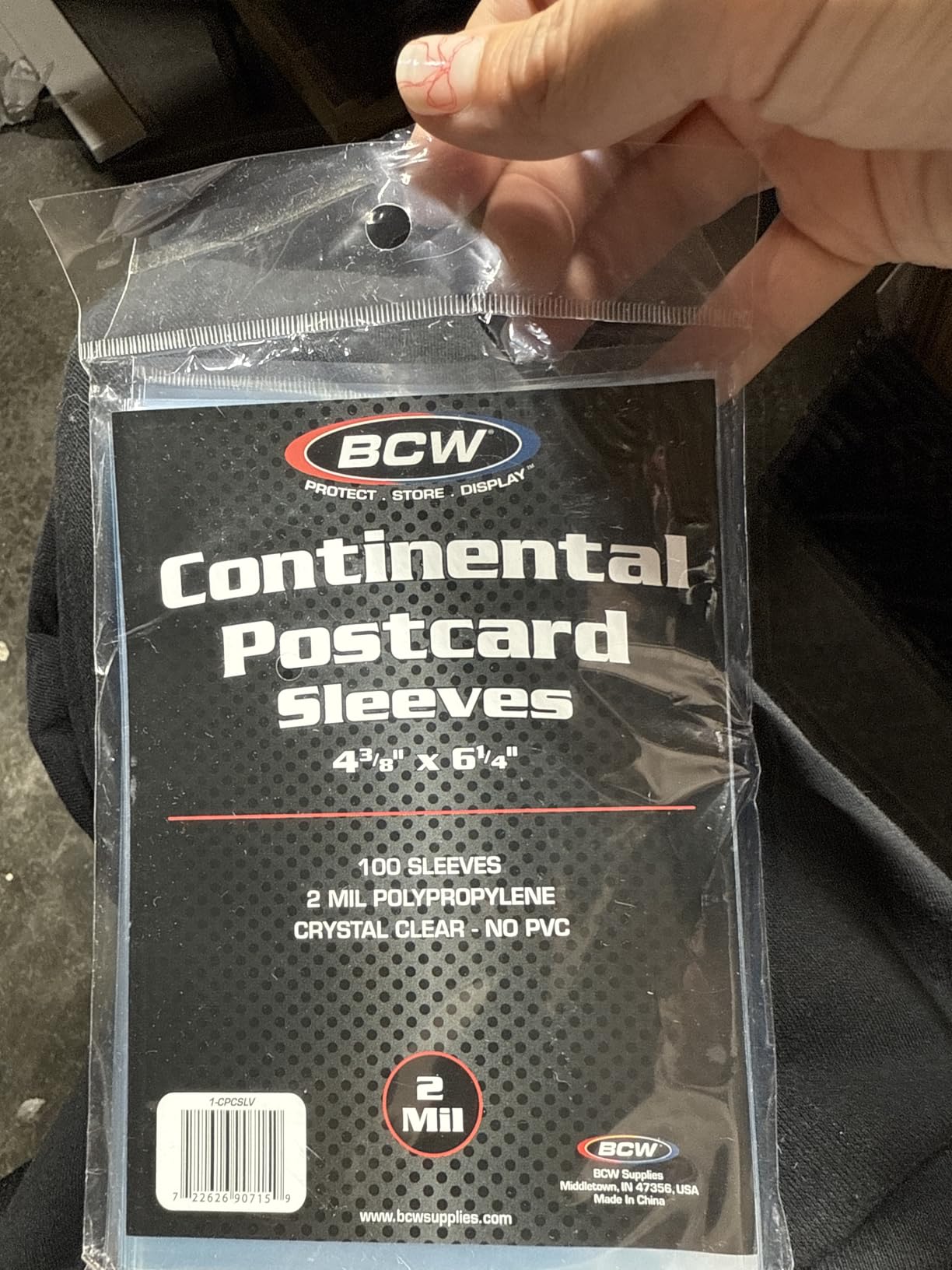 BCW Continental Postcard Sleeves, Photos Sleeves | Exterior Dimensions: 4 3/8