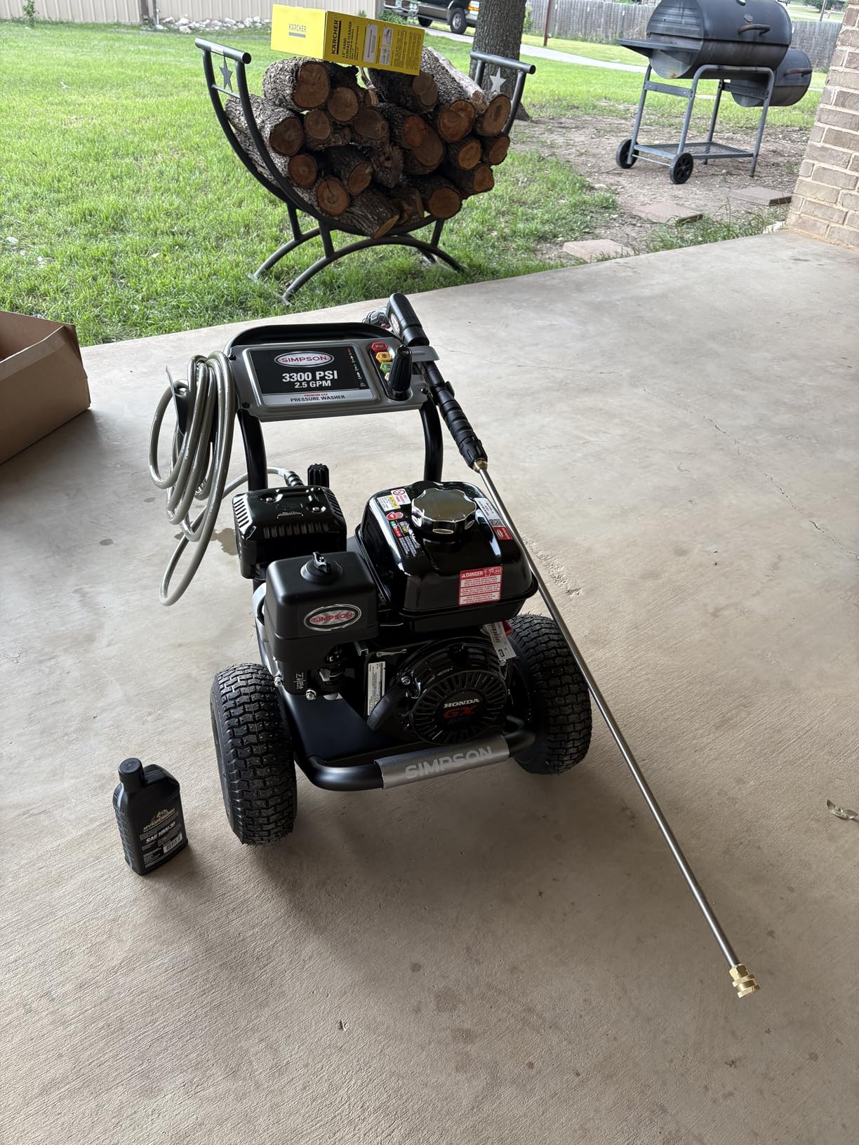 Simpson PS3228 PowerShot 3300 PSI Gas Pressure Washer, 2.5 GPM, Honda GX200 Engine customer photo 1