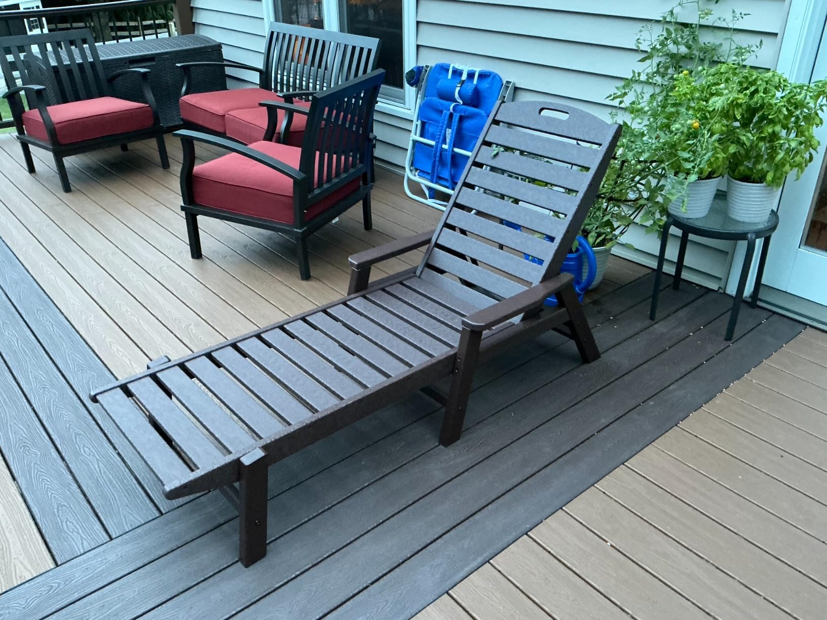 POLYWOOD NCC2280GY Nautical Arms Chaise, Slate Grey customer photo 2