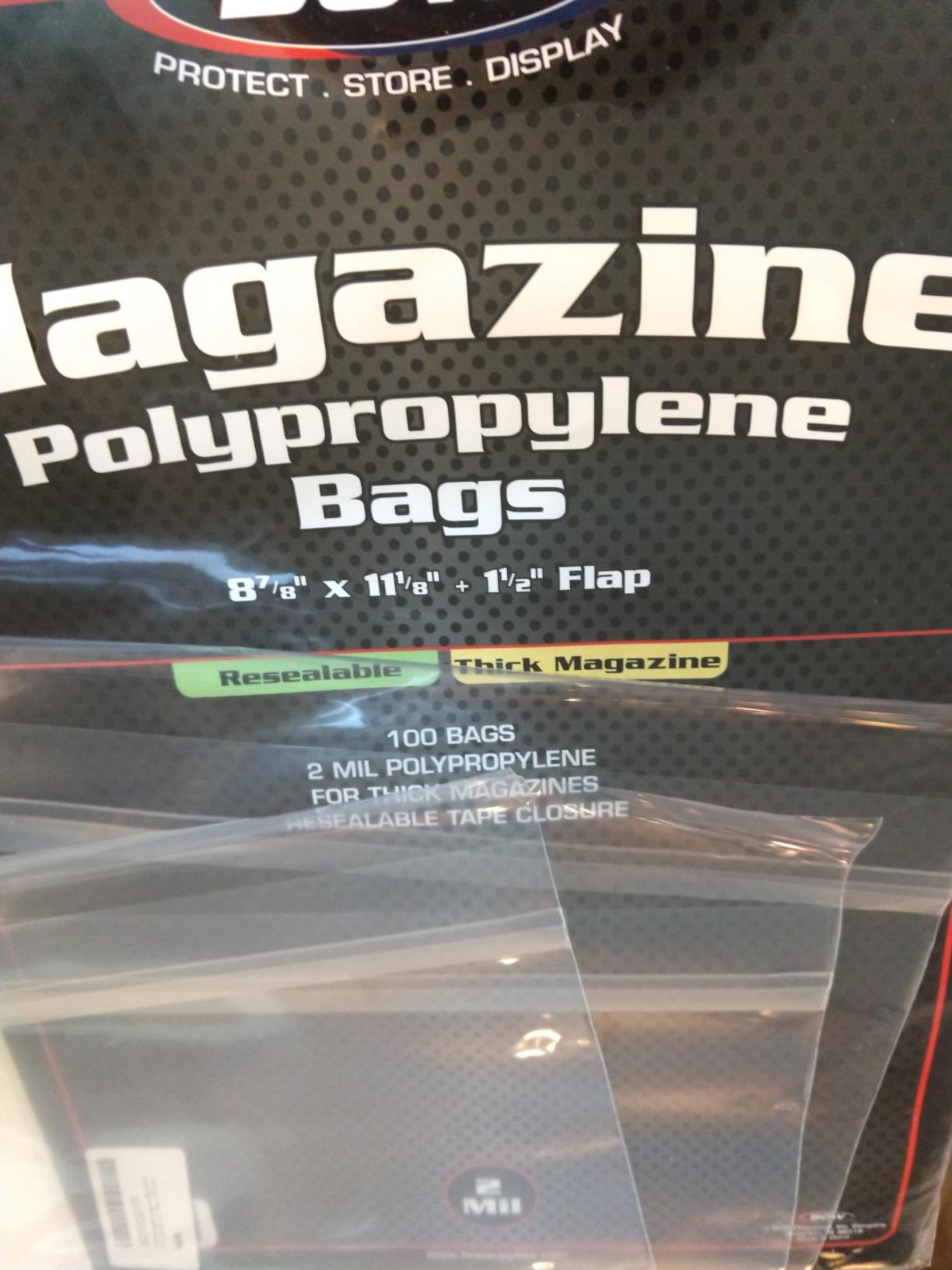 BCW Resealable Magazine Bags - 1 Pack of 100 | Acid-Free, Clear Polypropylene Sleeves for Archival-Quality Storage of Collectible Magazines customer photo 1
