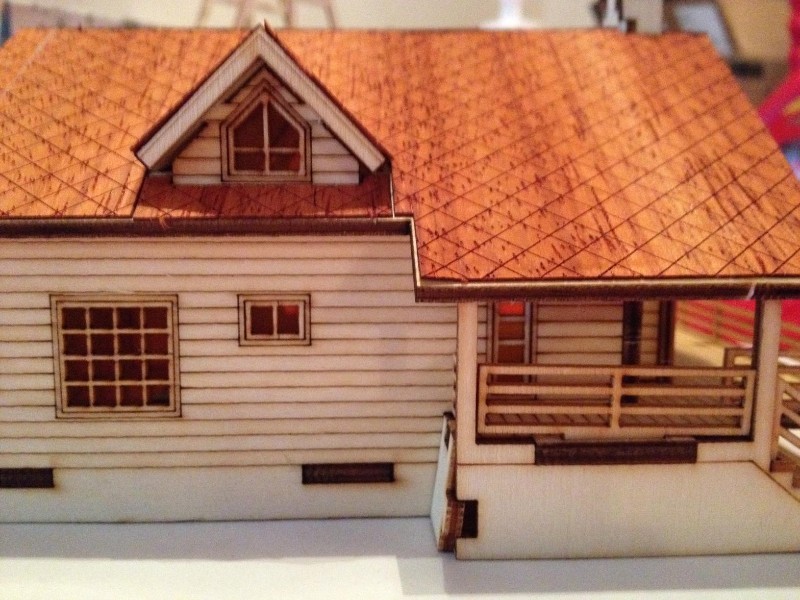 Desktop Wooden Model Kit Garden House A with a Large Deck by YOUNGMODELER by Young Modeler customer photo 1