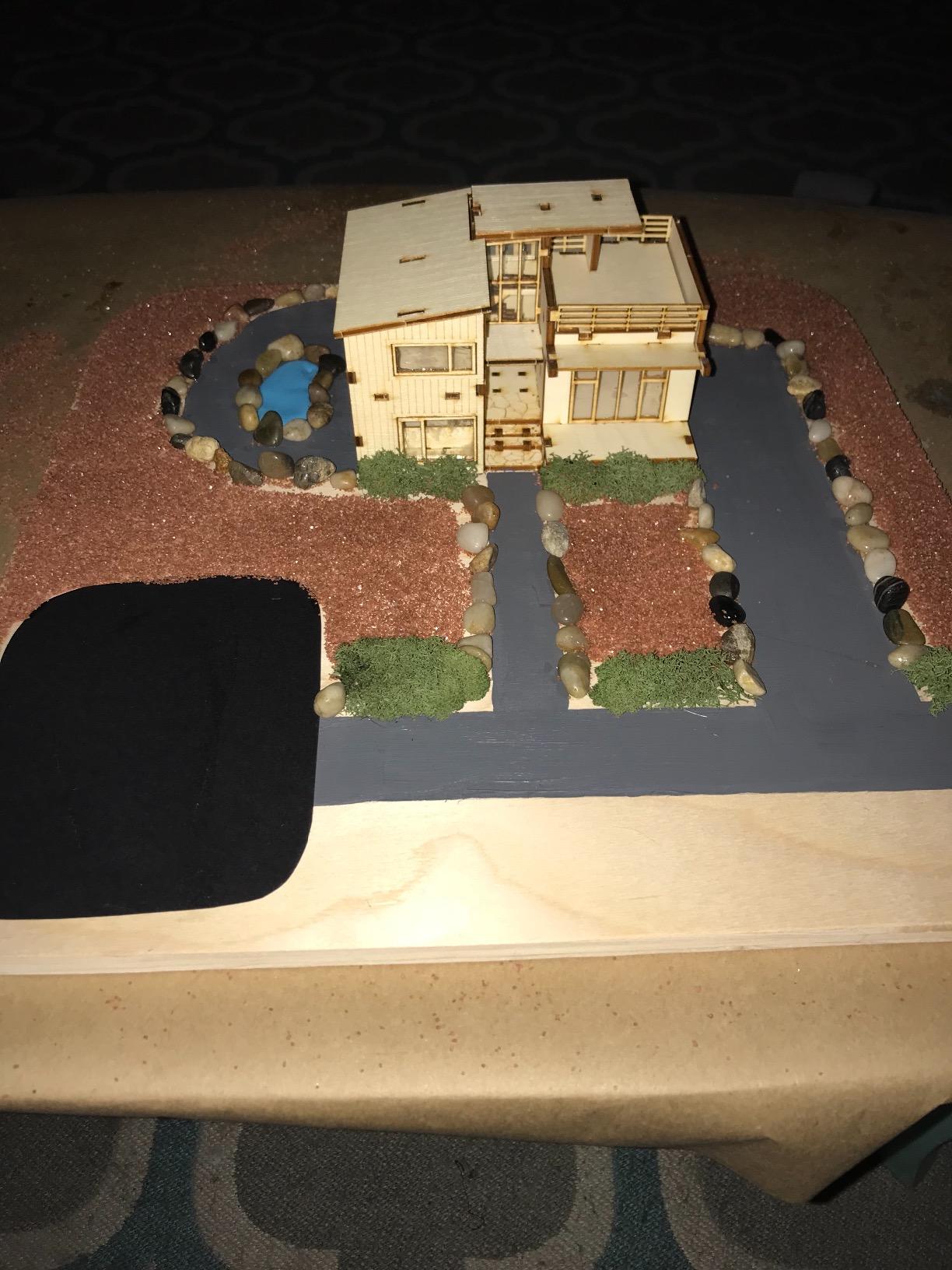 YOUNGMODELER DESKTOP Wooden Assembly Model Kits (Modern House) customer photo 2