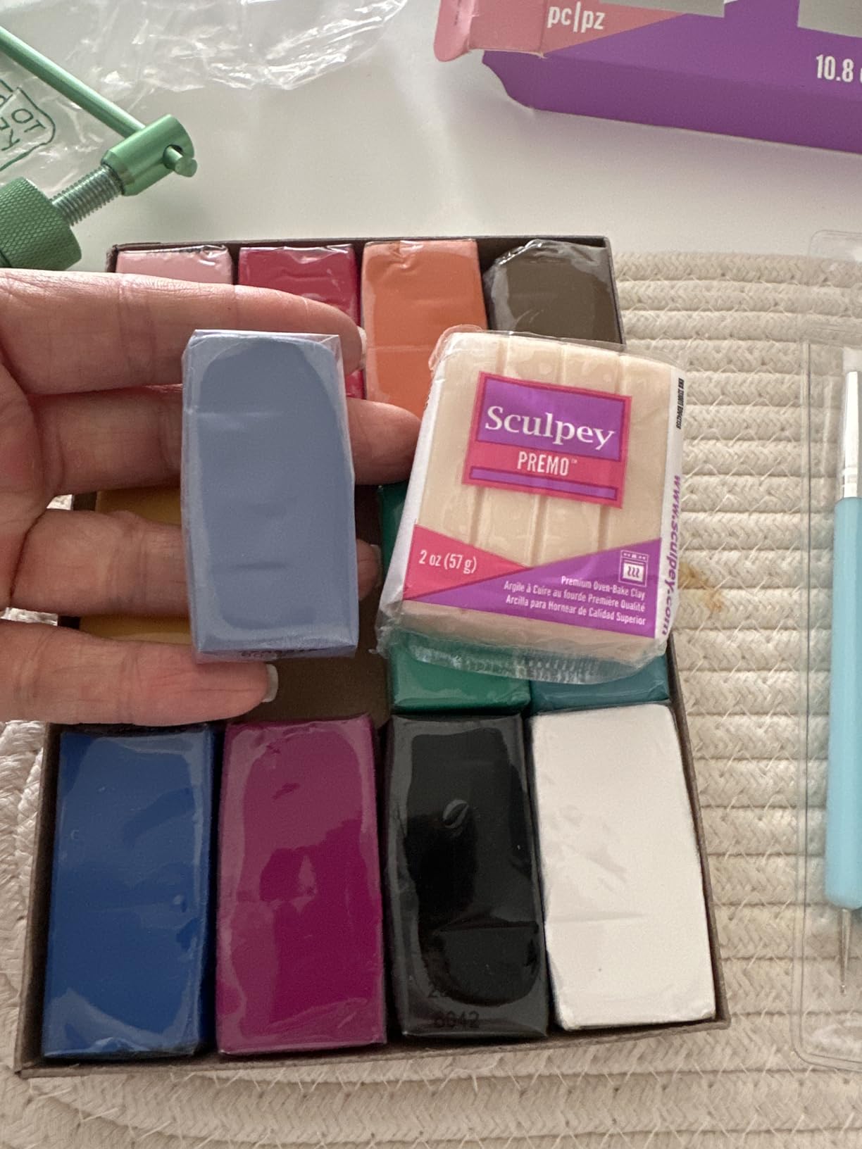 Polyform Sculpey Souffle Polymer Oven-Bake Clay, 12 color set, Non Toxic, 10.8 oz., Great for jewelry making, holiday, DIY, mixed media and more! Premium light-weight oven bake clay. customer photo 2