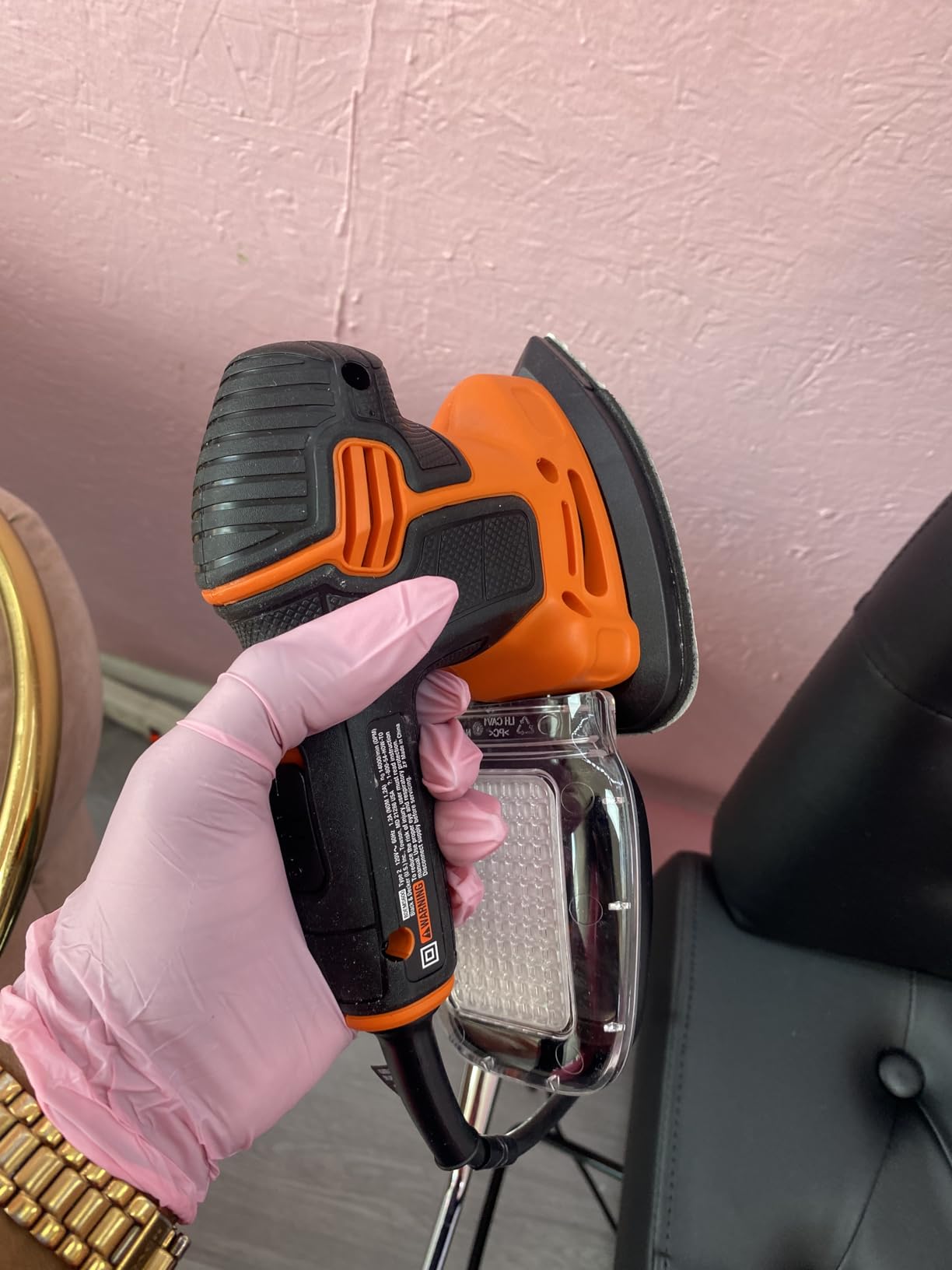 BLACK+DECKER Detail Sander, 1.2 Amp, 16,000 OPM, Compact Design, 3-Position Grip (BDEMS600) customer photo 2