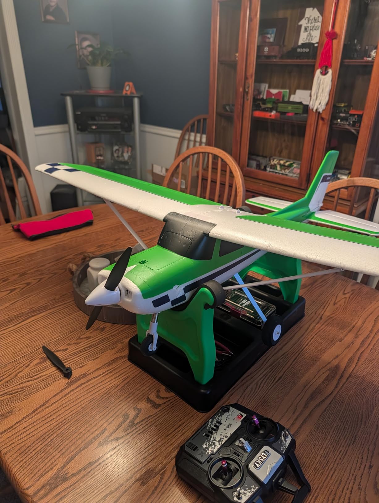 Ernst Manufacturing Ultra Stand for Model Airplanes - Durable Aircraft Assembly and Maintenance Work Stand - Fuel-Resistant Plastic, Features Tool Compartments - Blue customer photo 1