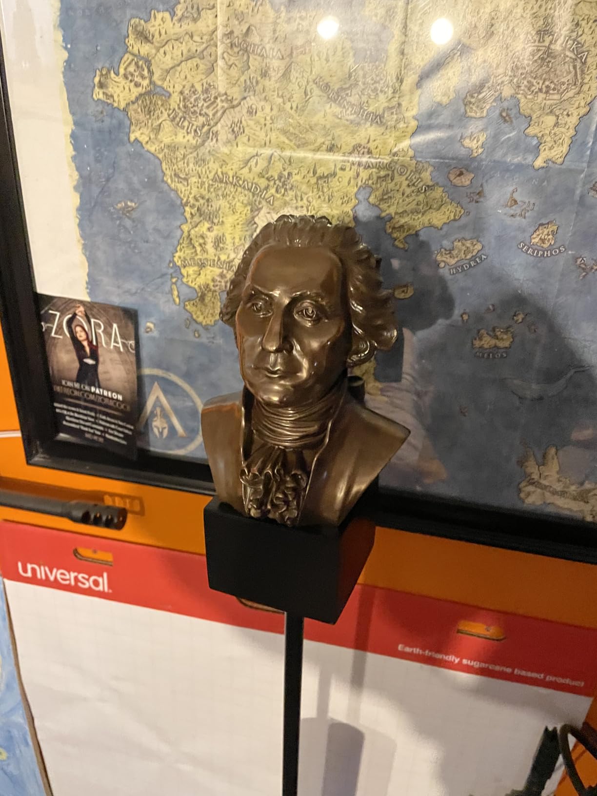 Summit President George Washington Bust Statue Sculpture, Bronze Finish customer photo 1