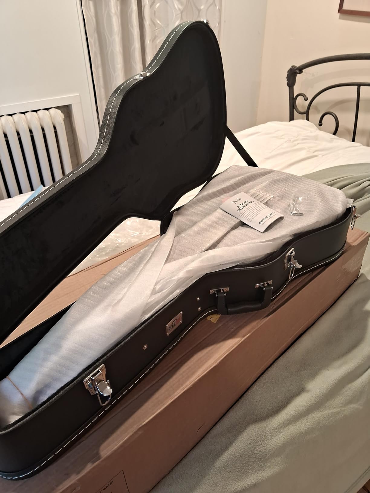 Fender CD-60SCE Solid Top Dreadnought Acoustic-Electric Guitar - All Mahogany Bundle with Hard Case customer photo 1