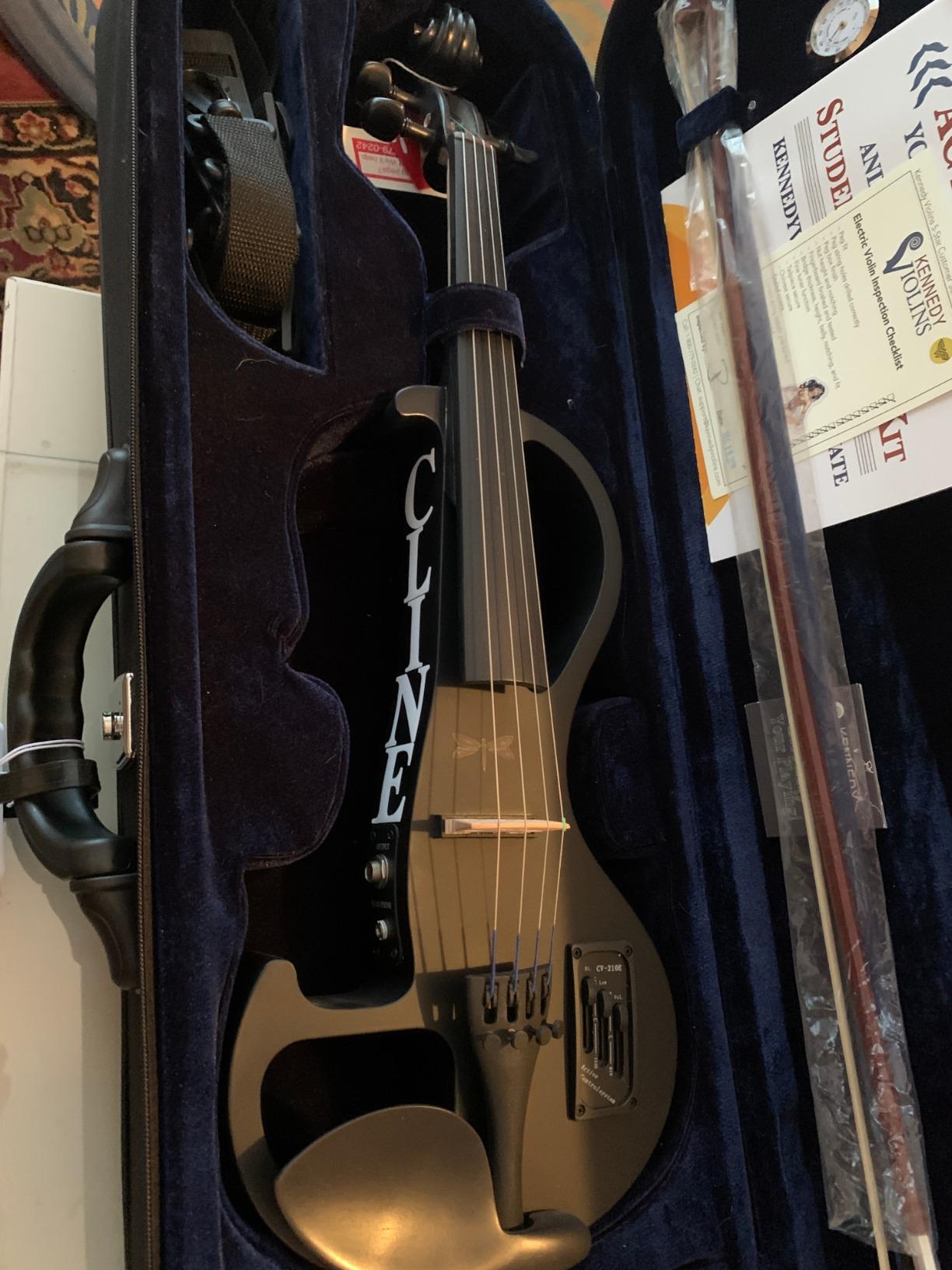 Electric Violin Bunnel Edge Outfit 4/4 Full Size (Blue) - Kennedy Violins customer photo 1