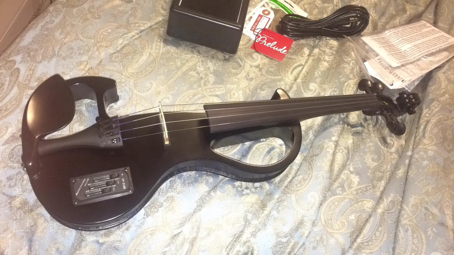Electric Violin Bunnel Edge Outfit 4/4 Full Size (Blue) - Kennedy Violins customer photo 2