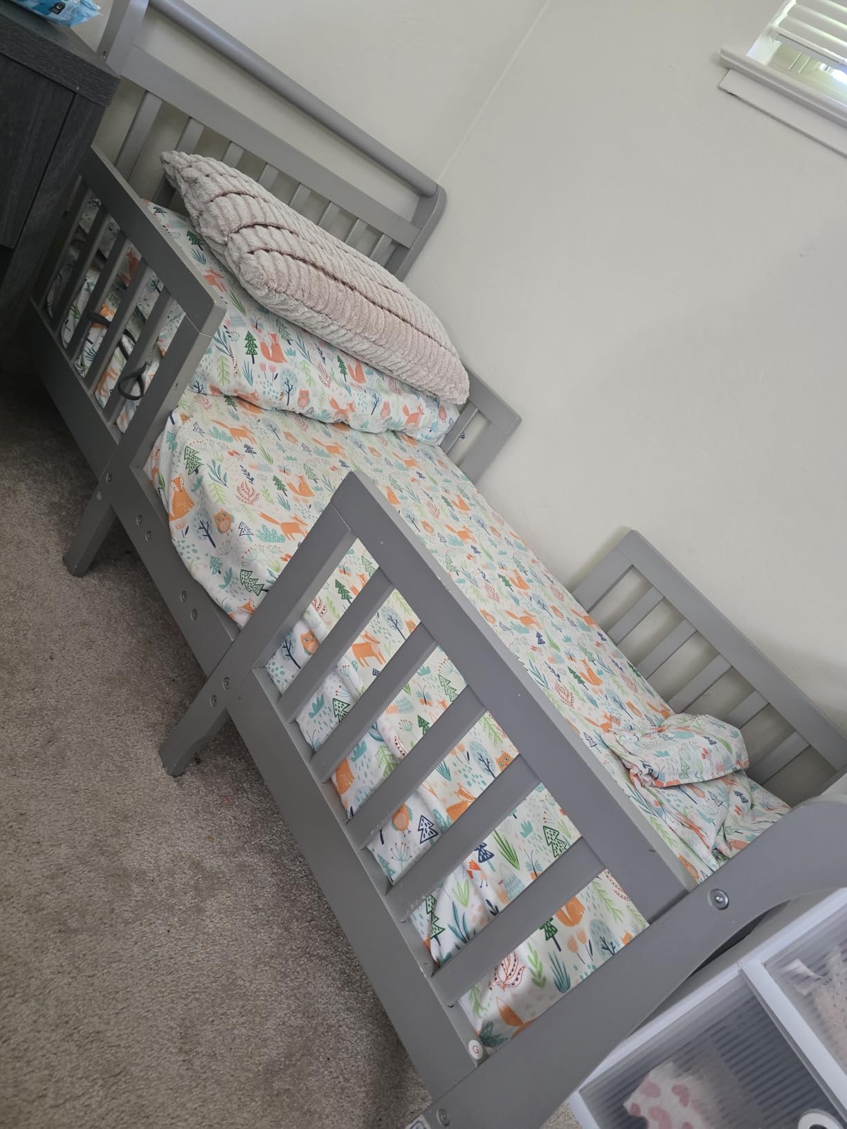 Dream On Me Emma 3-in-1 Toddler Bed with Rails, GREENGUARD Gold, White customer photo 2