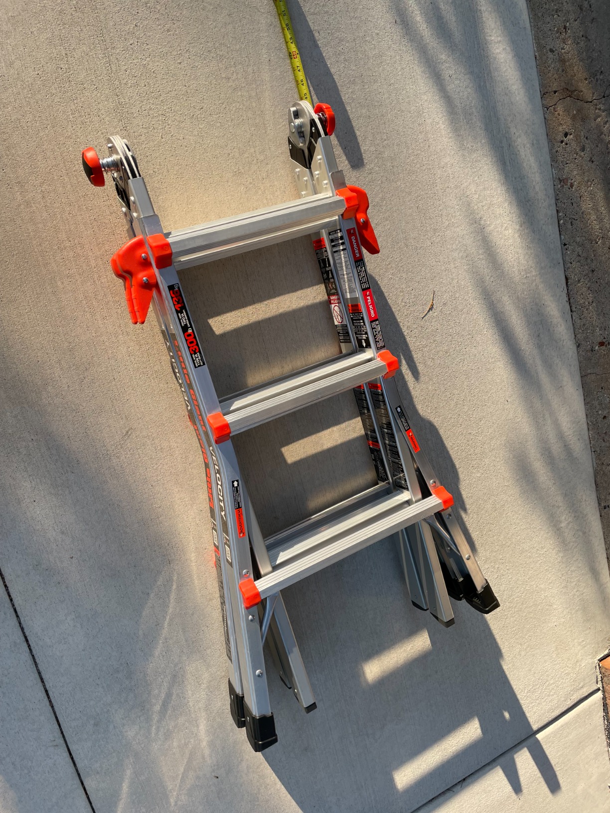 Little Giant Ladders Velocity M26 Multi-Position Aluminum Ladder, A-Frame, Extension, 90-Degree and Trestle Modes, Lightweight with Slip-Resistant Feet and Wheels, 300 lb. Type IA, 26-Ft Reach, 15426-001 customer photo 1