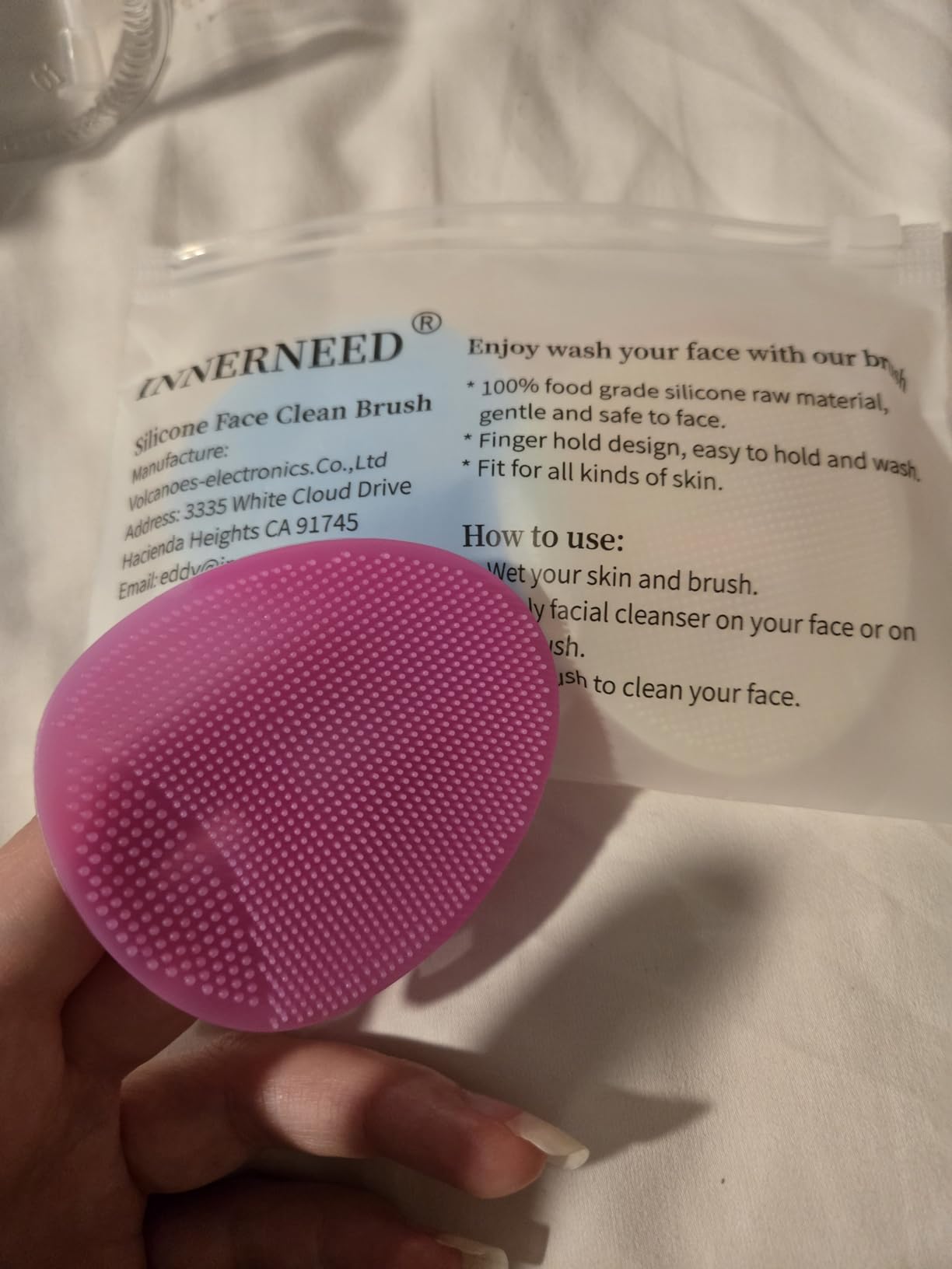 INNERNEED Super Soft Silicone Face Cleanser and Massager Brush Manual Facial Cleansing Scrubber Handheld Wash Pad for Sensitive, Delicate, Dry Skin (Pack of 4) customer photo 1