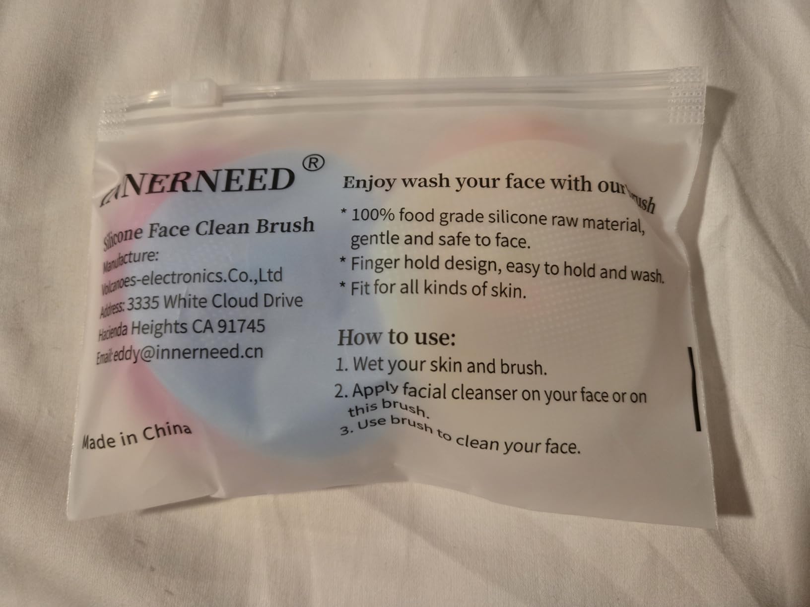 INNERNEED Super Soft Silicone Face Cleanser and Massager Brush Manual Facial Cleansing Scrubber Handheld Wash Pad for Sensitive, Delicate, Dry Skin (Pack of 4) customer photo 2