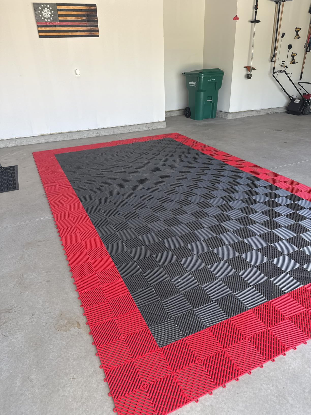 RaceDeck Garage Floor Tiles, Interlocking Garage Flooring, Free-Flow Self-Draining (Black, 48 Pack, 48 Sq Ft) customer photo 1