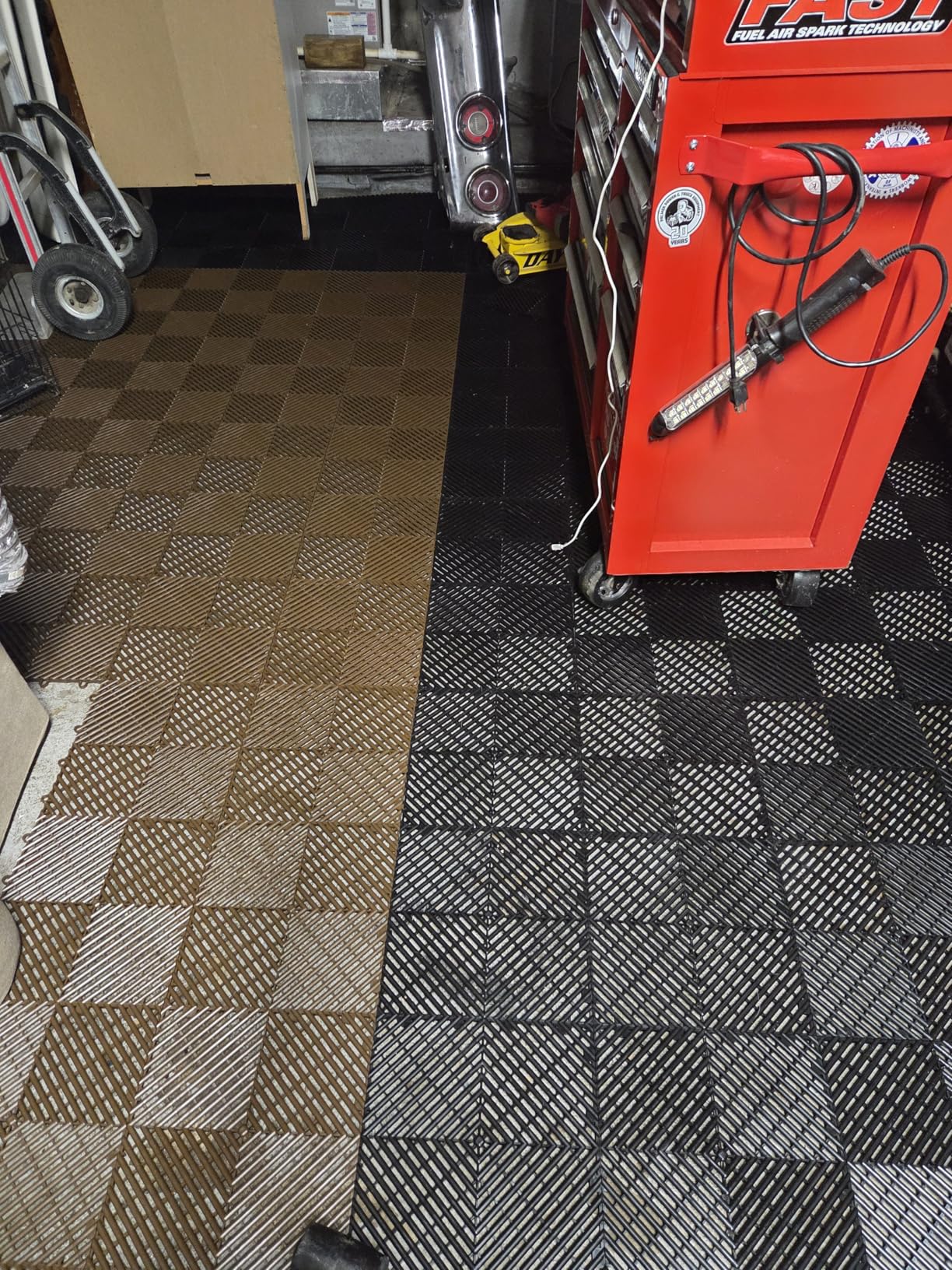 RaceDeck Garage Floor Tiles, Interlocking Garage Flooring, Free-Flow Self-Draining (Black, 48 Pack, 48 Sq Ft) customer photo 2