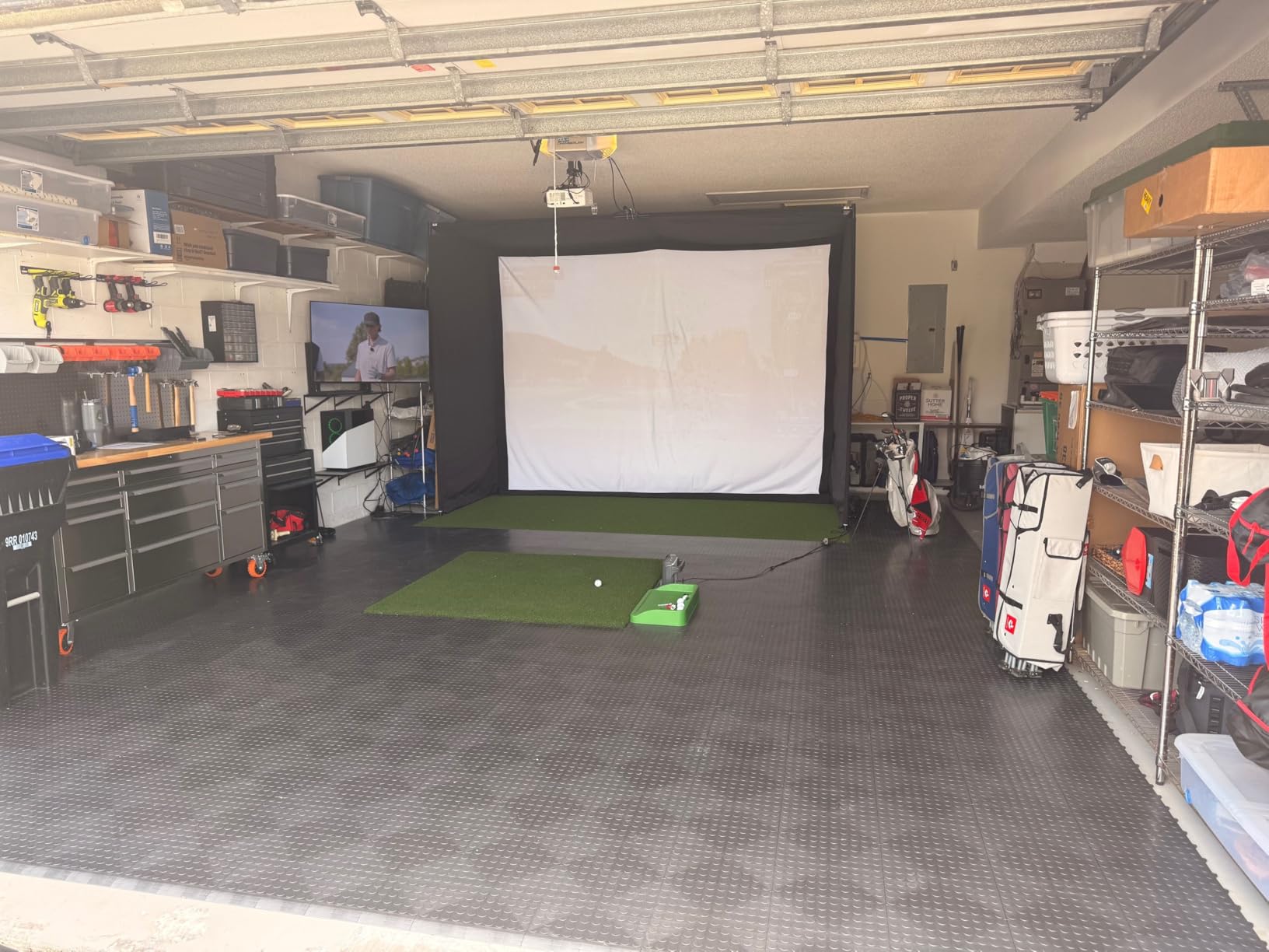 Big Floors GarageDeck Garage Floor Tiles, Interlocking Garage Flooring, Coin Pattern (Black, 48 Pack, 48 Sq Ft) customer photo 1