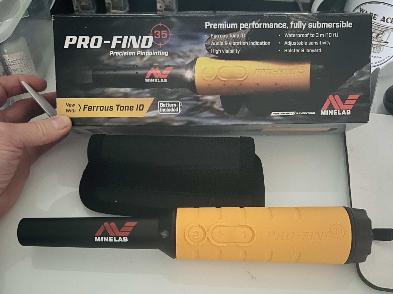 Minelab PRO-FIND 35 Waterproof Pinpointer Metal Detector for Experts with Tone ID & Adjustable Sensitivity customer photo 1