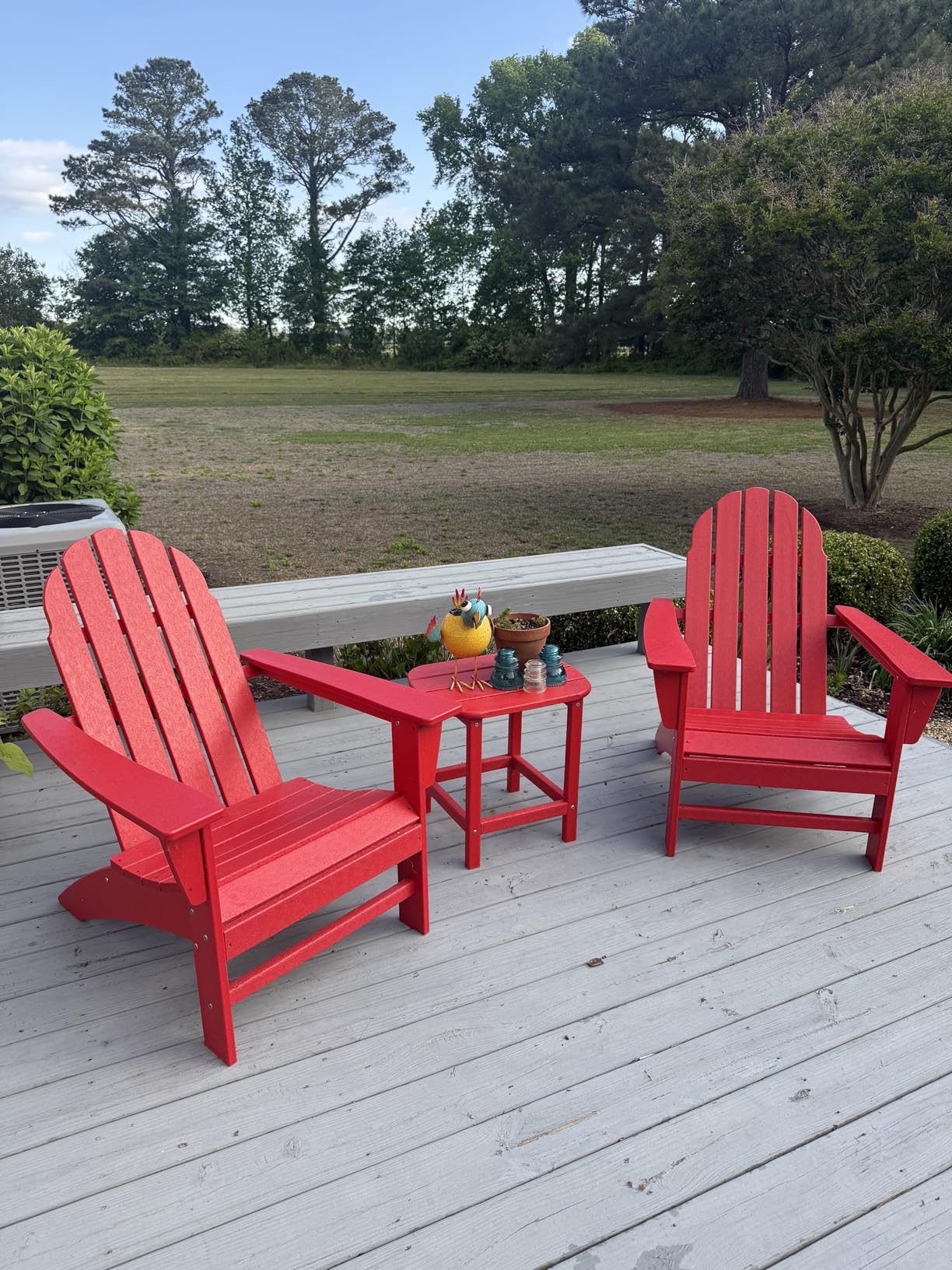 Polywood Vineyard Adirondack Chair, Outdoor Patio Furniture, All-Weather Composite, Pool Deck Garden Chair, Made in USA, Slate Grey customer photo 1