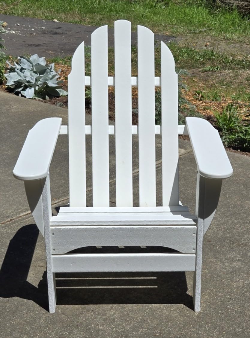 POLYWOOD AD4030WH Classic Outdoor Adirondack Chair, White customer photo 1