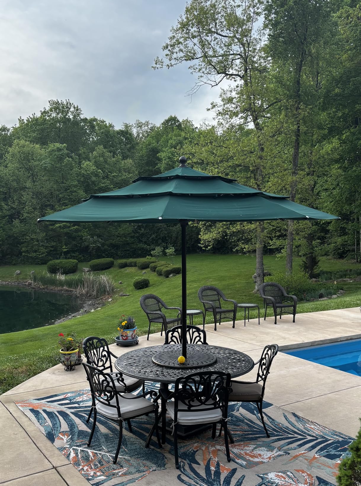 EliteShade USA 10-Year-Non-Fading 9ft 3-Tier Market Patio Umbrella, Commercial Grade Outdoor Table Umbrella with Crank Open, Windproof & UPF 50+ UV Protection, Heavy Duty Ventilation for Garden, Deck, Pool, Backyard, Beach & Bistro, Heather Beige customer photo 2
