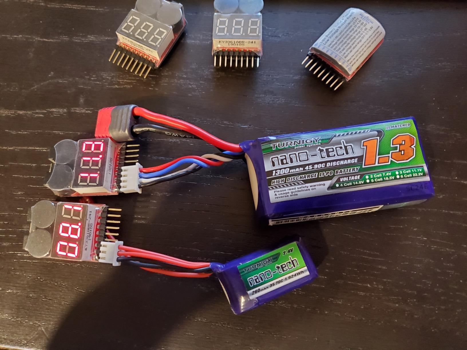 CAMWAY 5PCS 2in1 1-8s Lipo Battery Voltage Tester,RC Low Voltage Buzzer Alarm,Battery Monitor Checker Tester for 1-8s Lipo/Li-ion/LiMn/Li-Fe customer photo 1