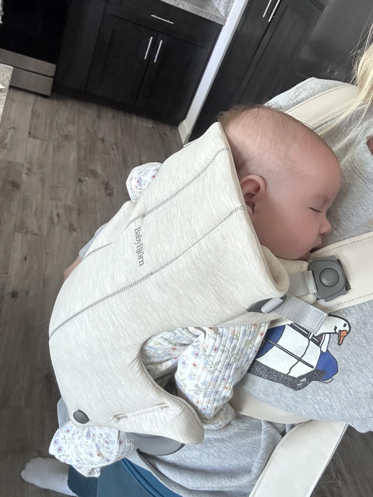 BabyBjorn Baby Carrier Mini, Dark Gray, 3D Jersey Infant Carrier (7-25 lbs), Ergonomic, Easy-to-Use customer photo 2