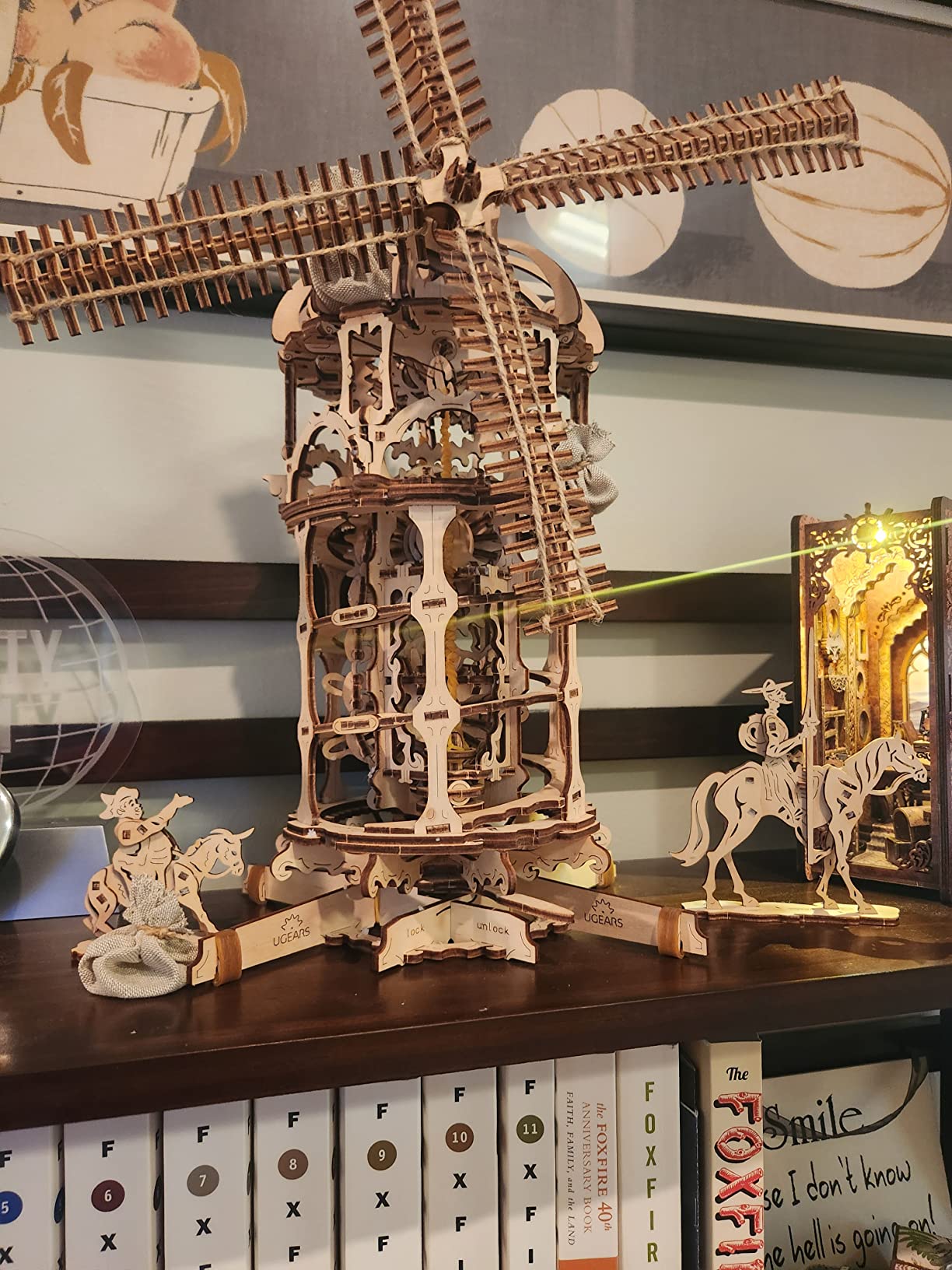 Ugears Tower Windmill 3D Puzzle - 3D Wooden Puzzles for Adults - Mechanical Model Kits with Moving Parts - 585 Pcs customer photo 1