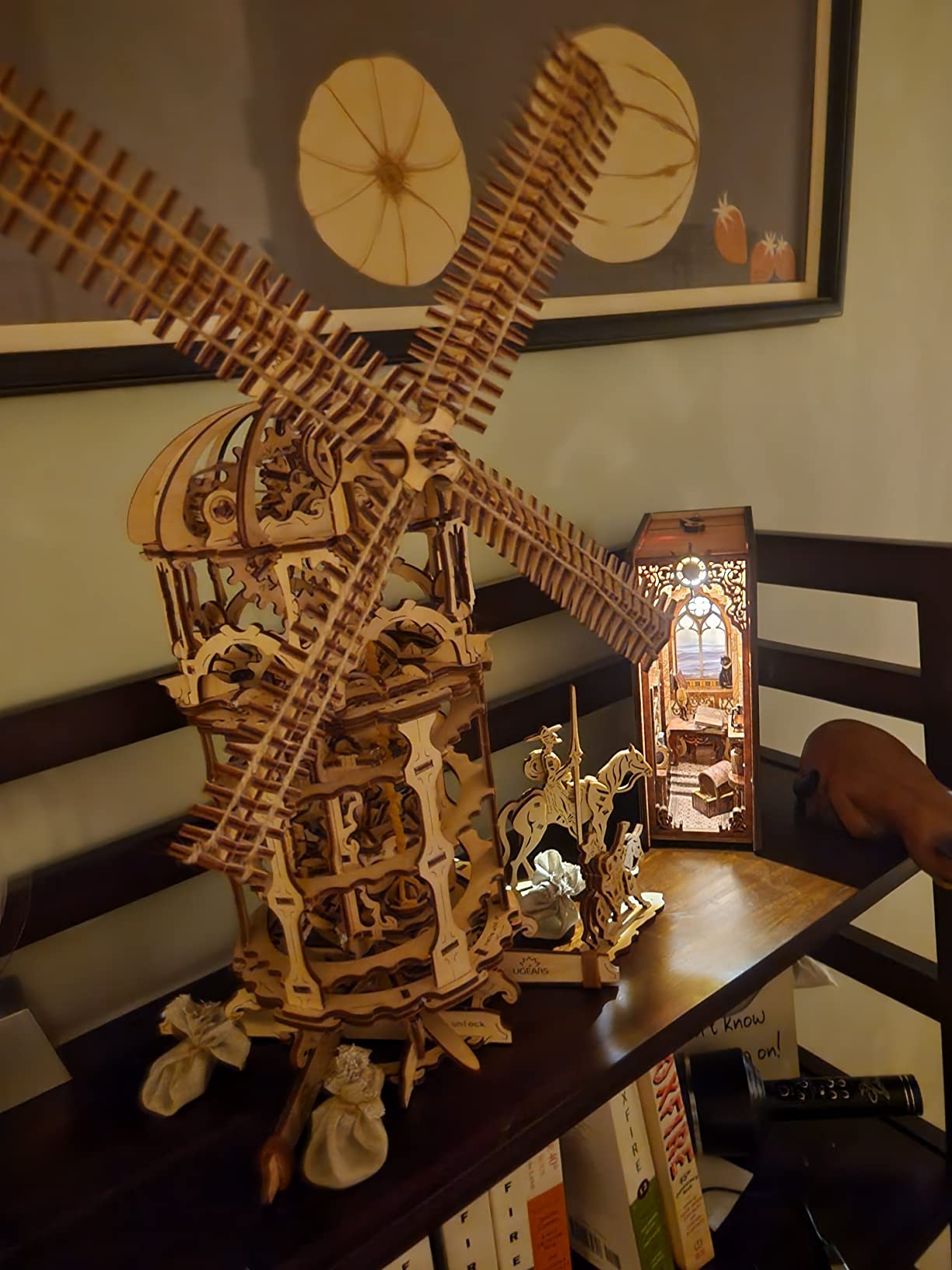 Ugears Tower Windmill 3D Puzzle - 3D Wooden Puzzles for Adults - Mechanical Model Kits with Moving Parts - 585 Pcs customer photo 2