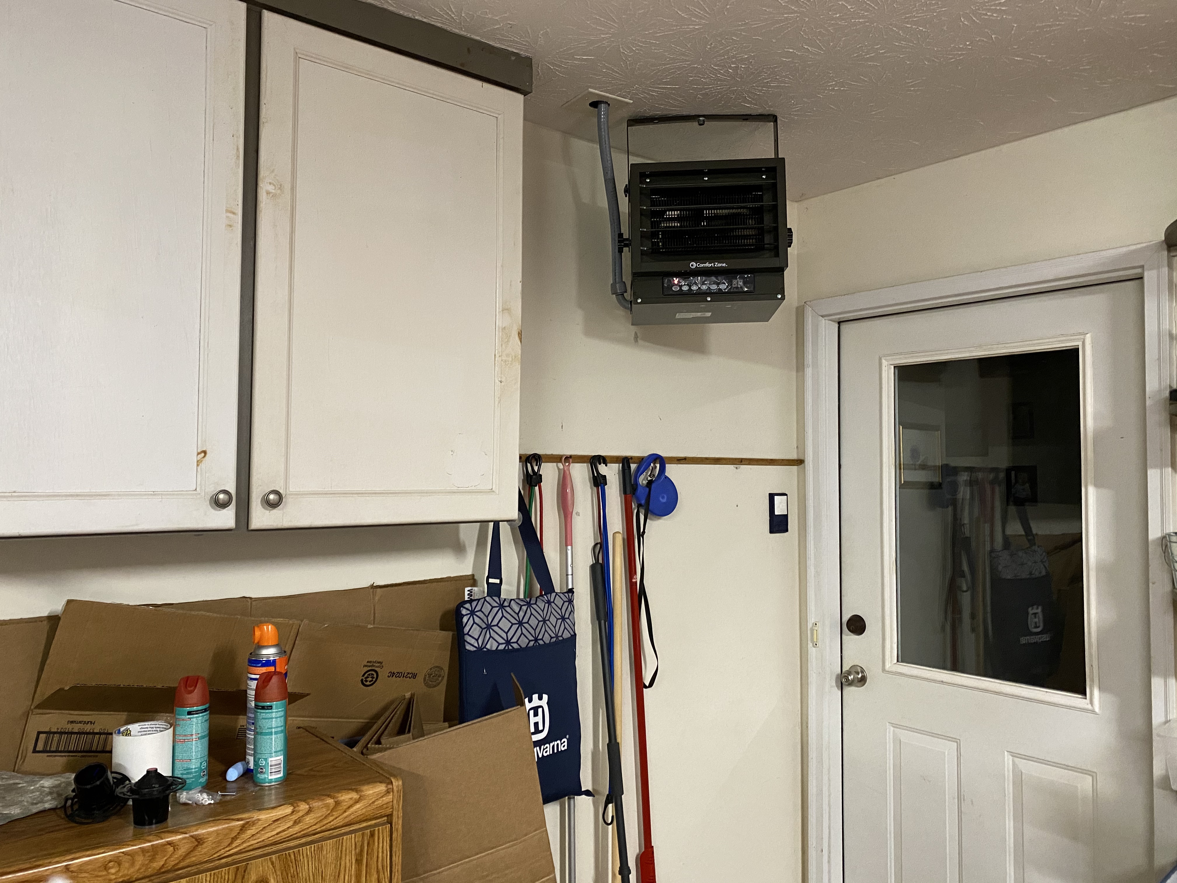Comfort Zone Hard-Wired Ceiling Mount Garage Space Heater with Remote, 7,500 Watt, 240 Volt, Fan-Forced, Overheat Protection, Digital Thermostat, 12-Hour Timer, Ideal for Garage & Workshop, CZ230ER customer photo 2