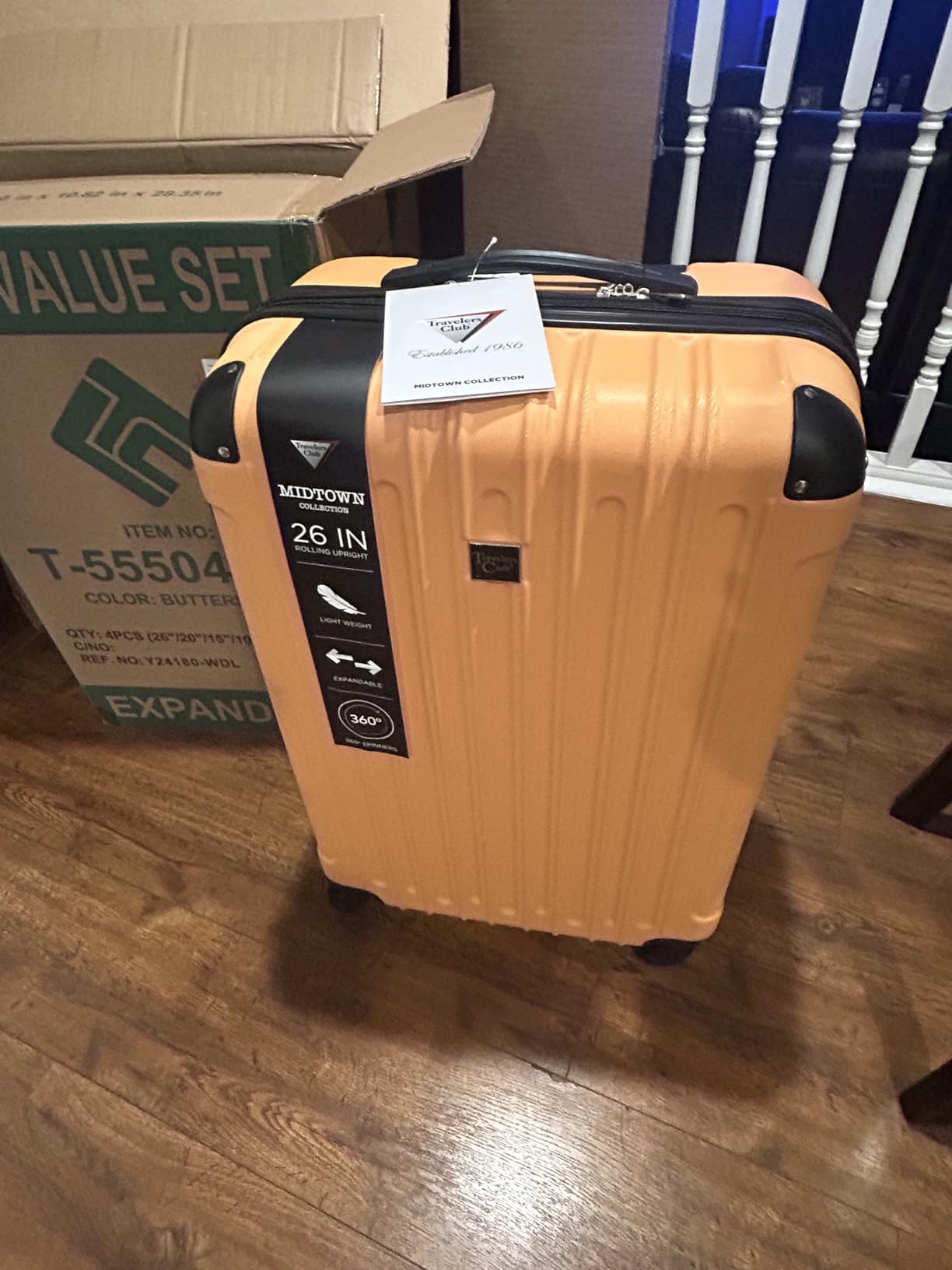 Midtown Hardside 4-Piece Luggage Travel Set, Navy Blue customer photo 2