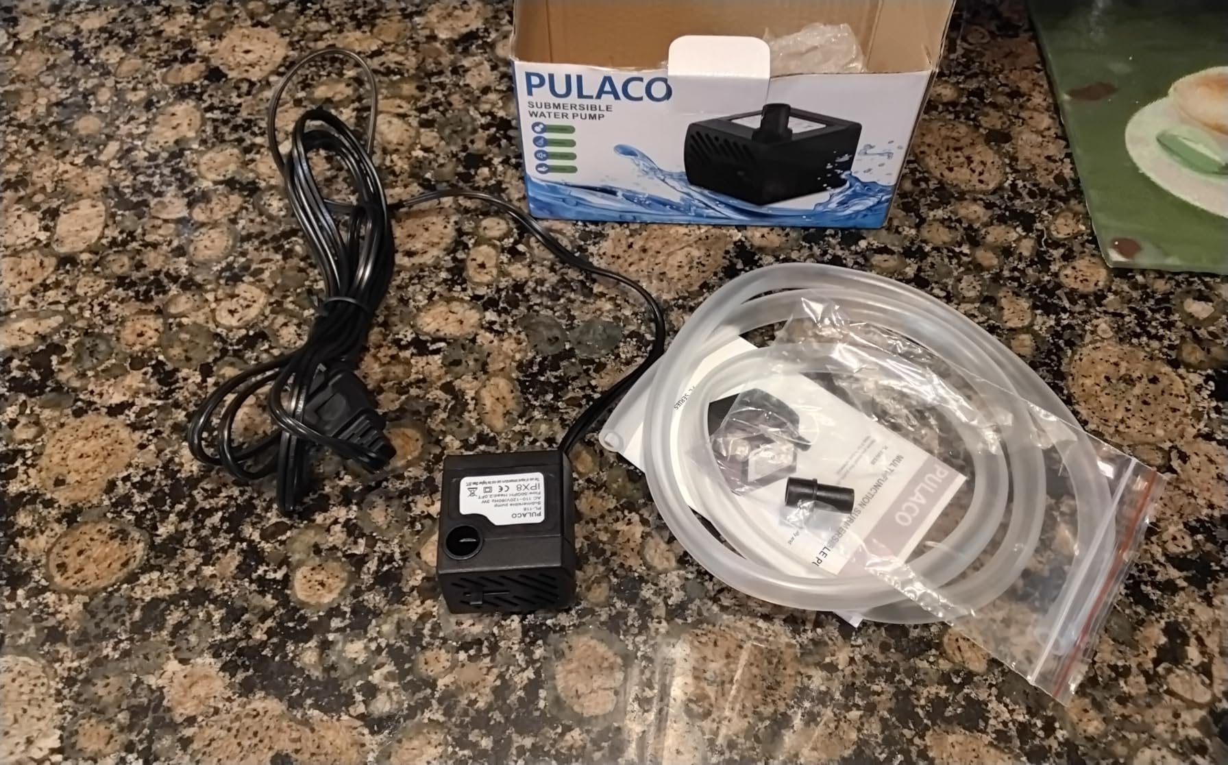 PULACO 2Pcs Mini Fountain Pump (50GPH 3W), Ultra Quiet Submersible Water Pump for Aquarium, Small Fish Tank, Pet Water Fountain, Tabletop Fountains, Water gardens and Hydroponic Systems customer photo 1