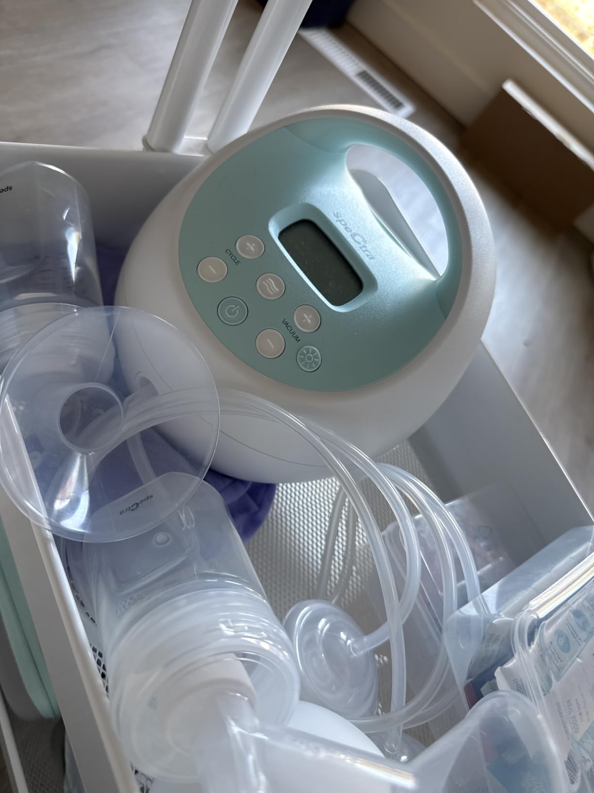 Spectra - S1 Plus Electric Breast Milk Pump with Tote Bag, Breast Milk Bottles and Cooler for Baby Feeding customer photo 1