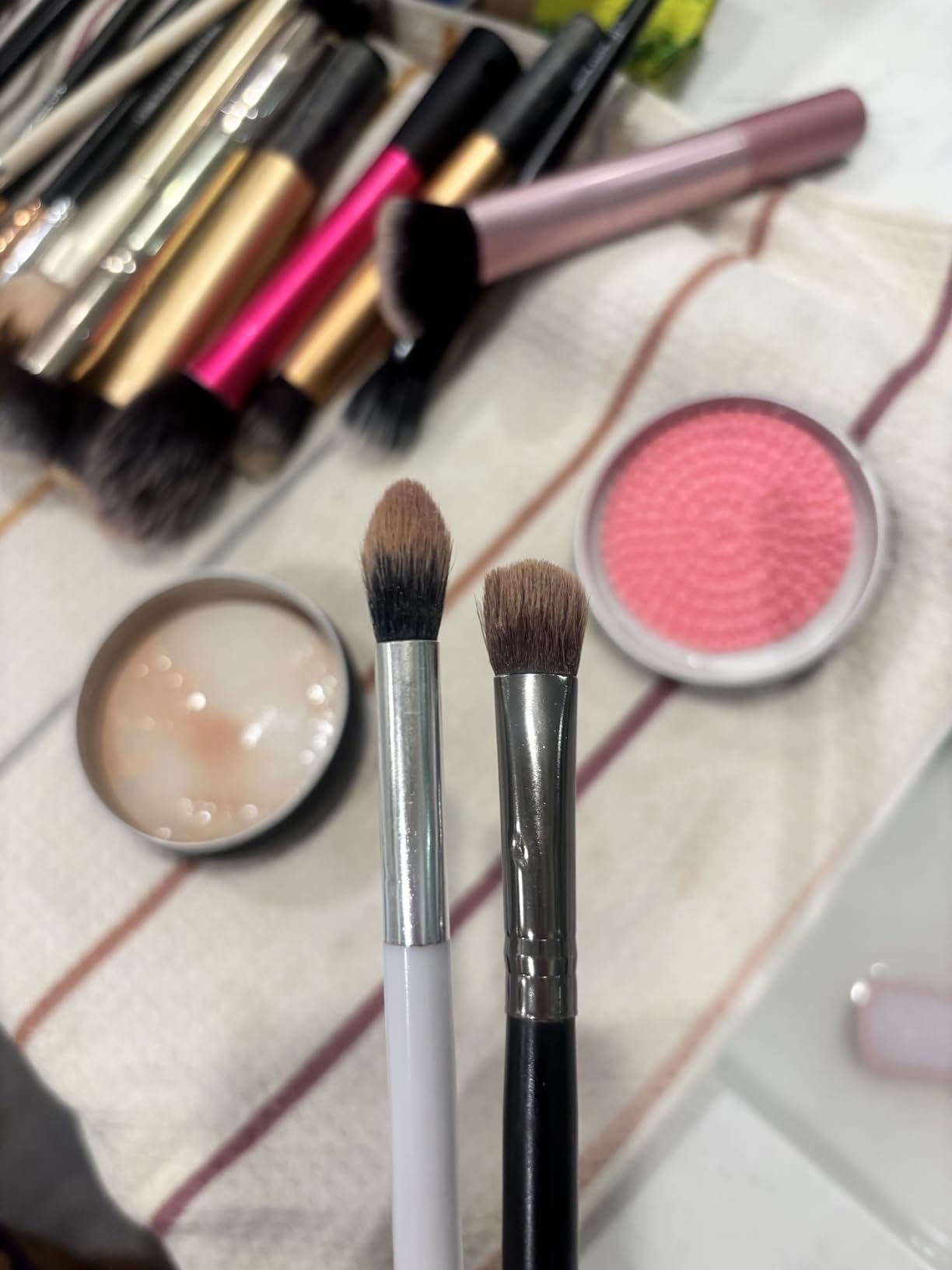 DUcare Makeup Brush Cleaner Shampoo Soap Solid Brush Cleaning Mat Removes Cosmetic Color Brush Cleaner Pad customer photo 2