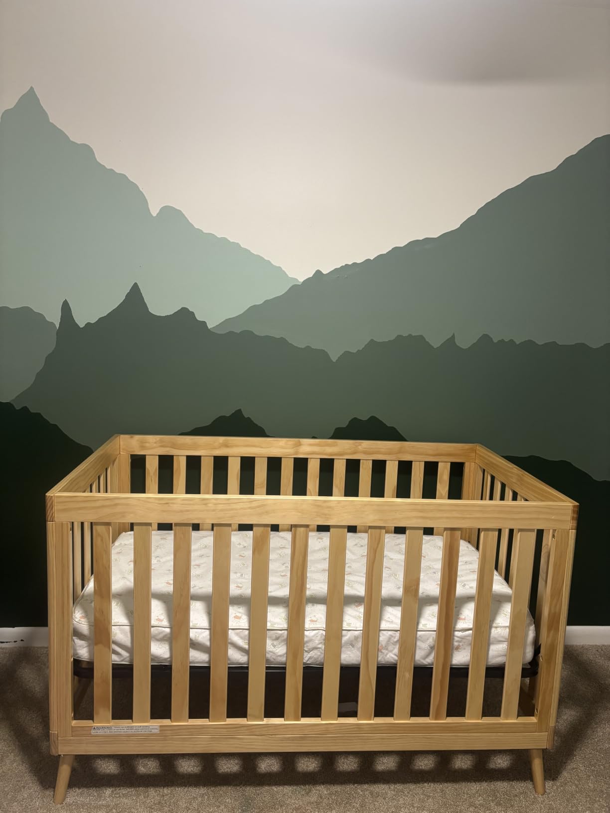 Delta Children Essex 4-in-1 Convertible Baby Crib, Bianca White with Natural Legs customer photo 1