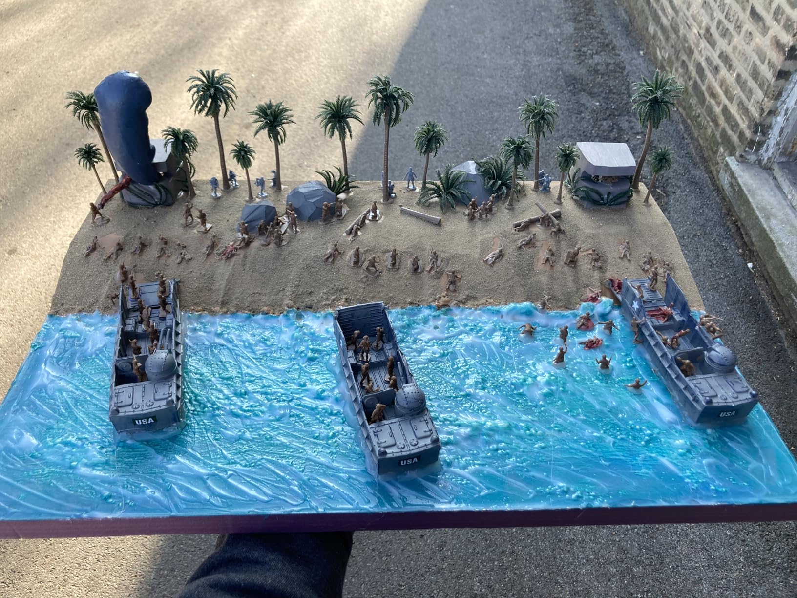 BMC Classic Marx Landing Craft - 4pc Tan vs. OD Green Plastic Army Men Vehicles customer photo 1