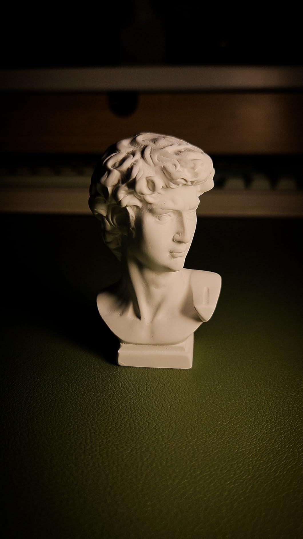 Resin Bust Statue 2.76 Inch Plaster Figurines Mini Home Decoration Sculpture White for Art Hobbyist-David customer photo 1