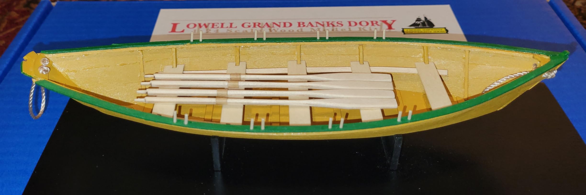 Lowell Grand Banks Dory Wooden Model Ship Kit - 1:24 Scale Plank-on-Frame Construction with Laser Cut Basswood Parts, Detailed Plans & Instructions, Display Base Included - Beginner Level customer photo 1