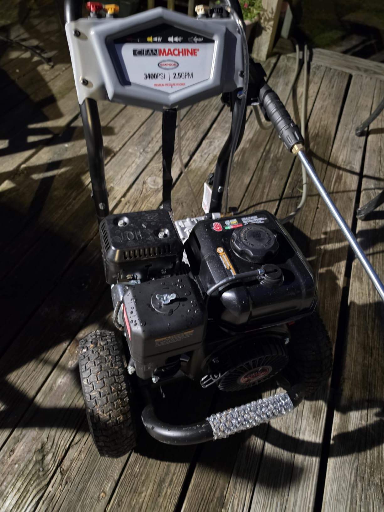 Simpson 3400 PSI Gas Pressure Washer, 2.5 GPM Residential Power Washer, Clean Machine (CM61083) customer photo 2