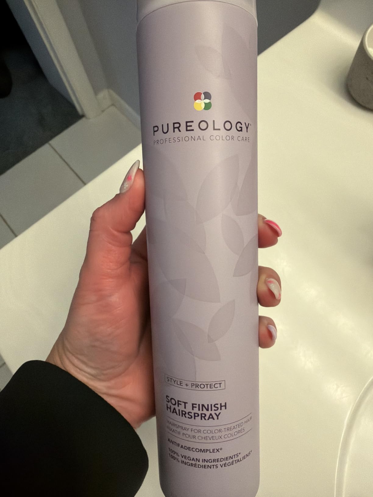 Pureology Style + Protect Soft Finish Hairspray For Color-Treated Hair - Provides Flexible Hold and Protects Color, Silicone-Free & Vegan customer photo 1