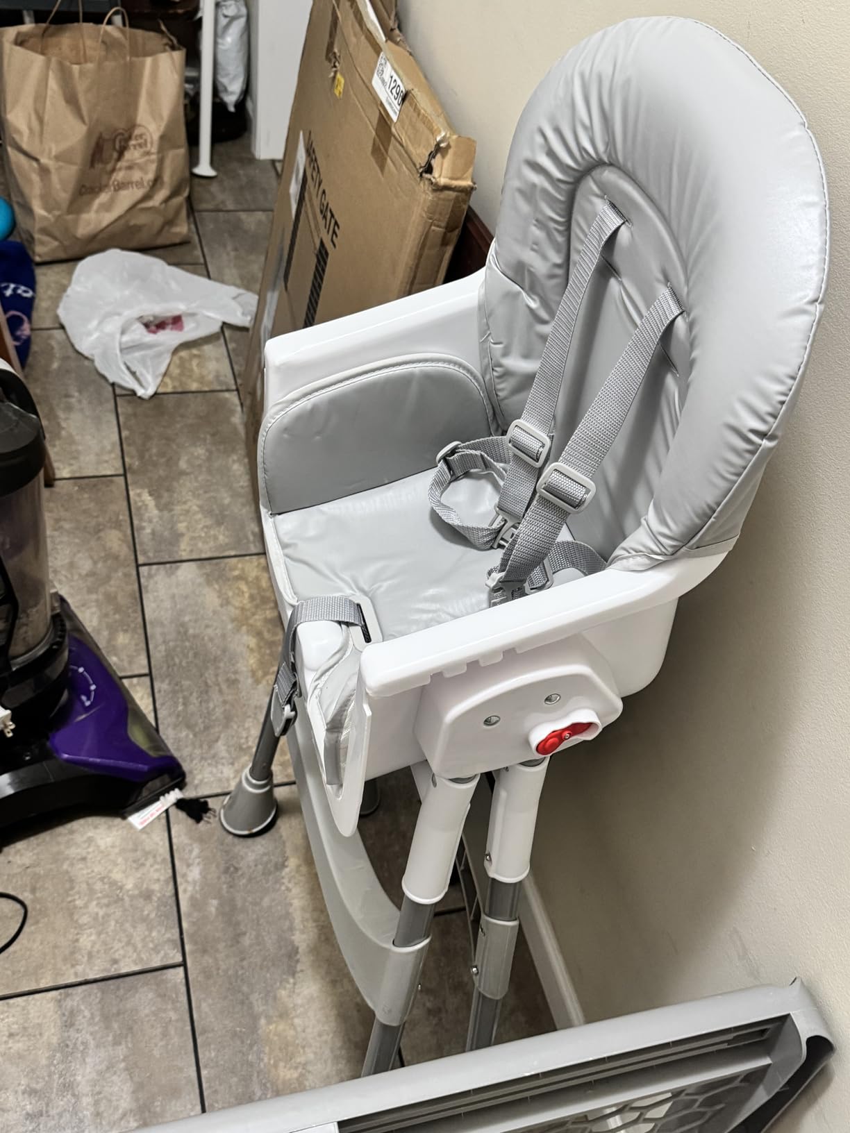 Dream On Me TableTalk 2-in-1 High Chair for Baby & Toddler - Convertible High Chair to Junior Chair, Removable Padded Seat, Dual Dishwasher-Safe Trays, Sturdy Steel Frame, Quick Folding Design - Aqua customer photo 1